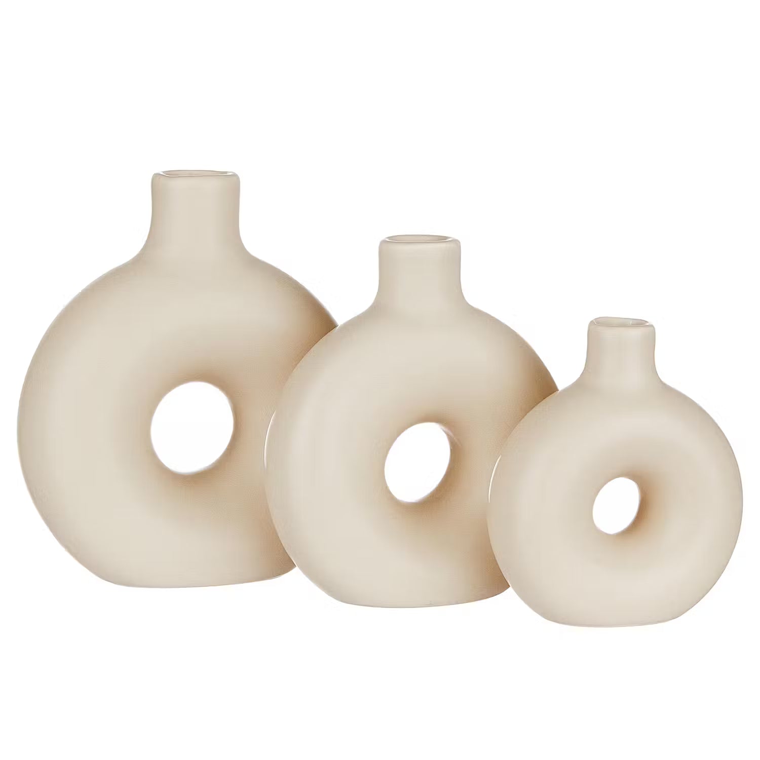 LOOP Vase 3er-Set - Dolomit - Cremeweiß