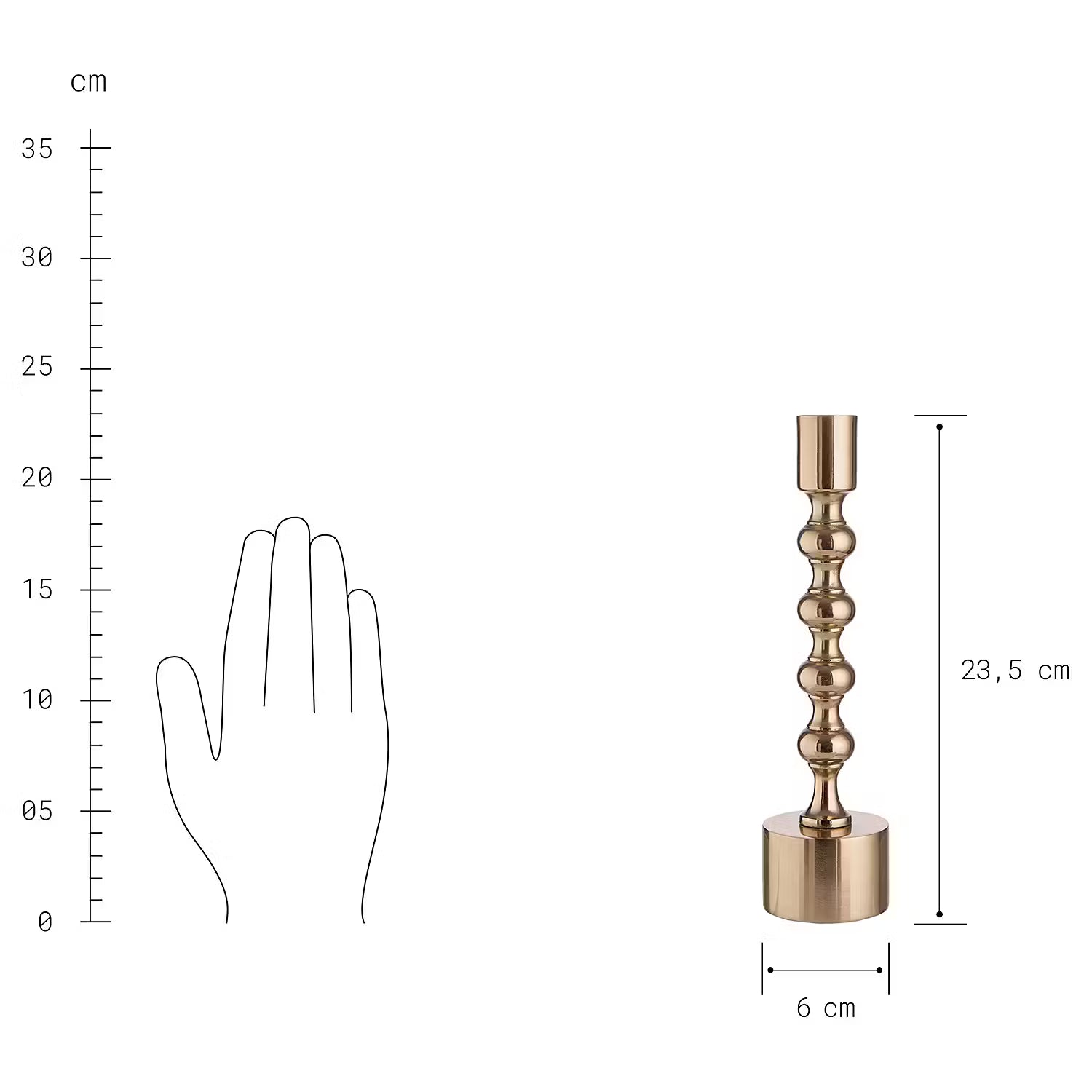 SCOOP Kerzenhalter-Set 2-tlg. - Aluminium - Gold