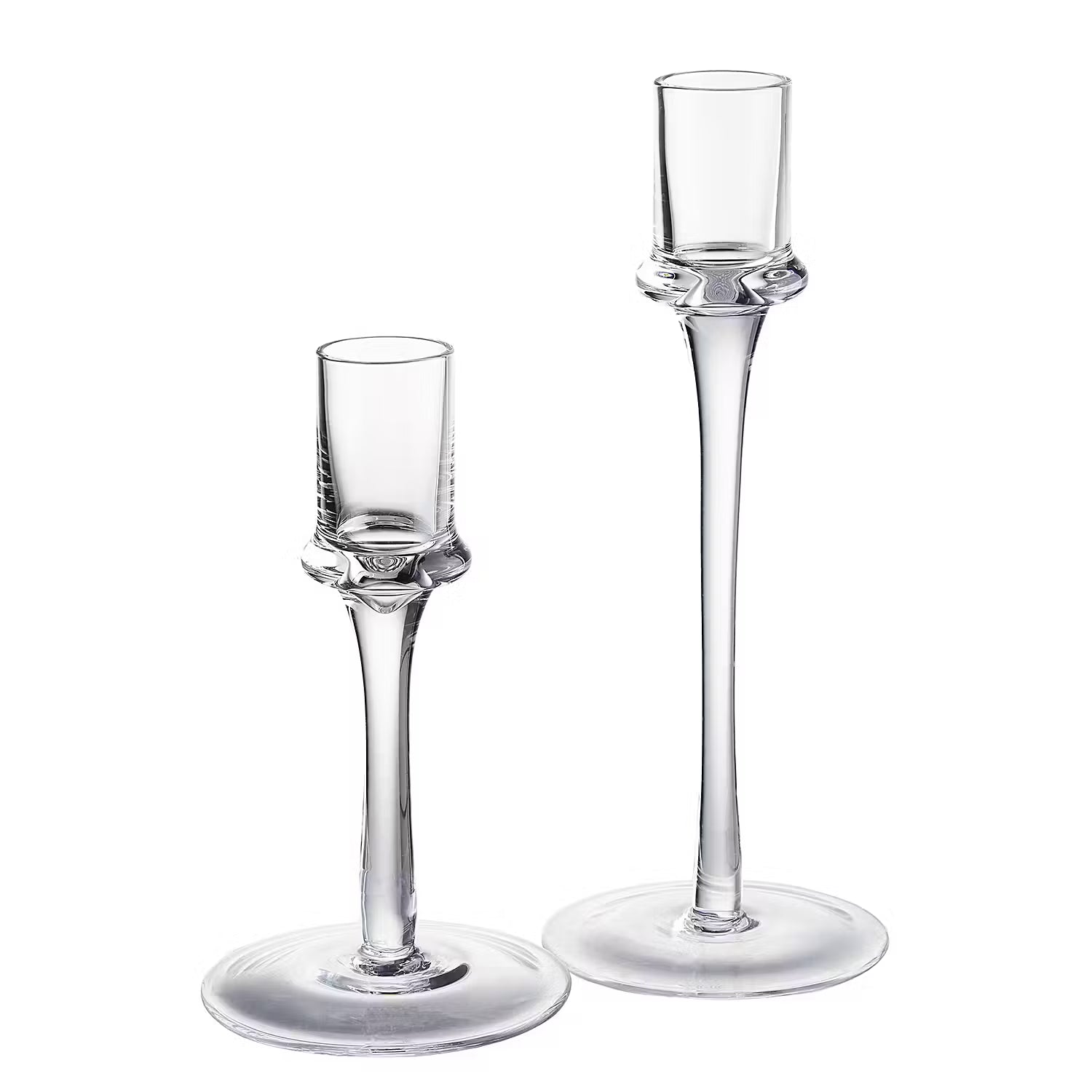 INVISIBLE Kerzenhalter-Set 2-tlg. - Glas - Transparent
