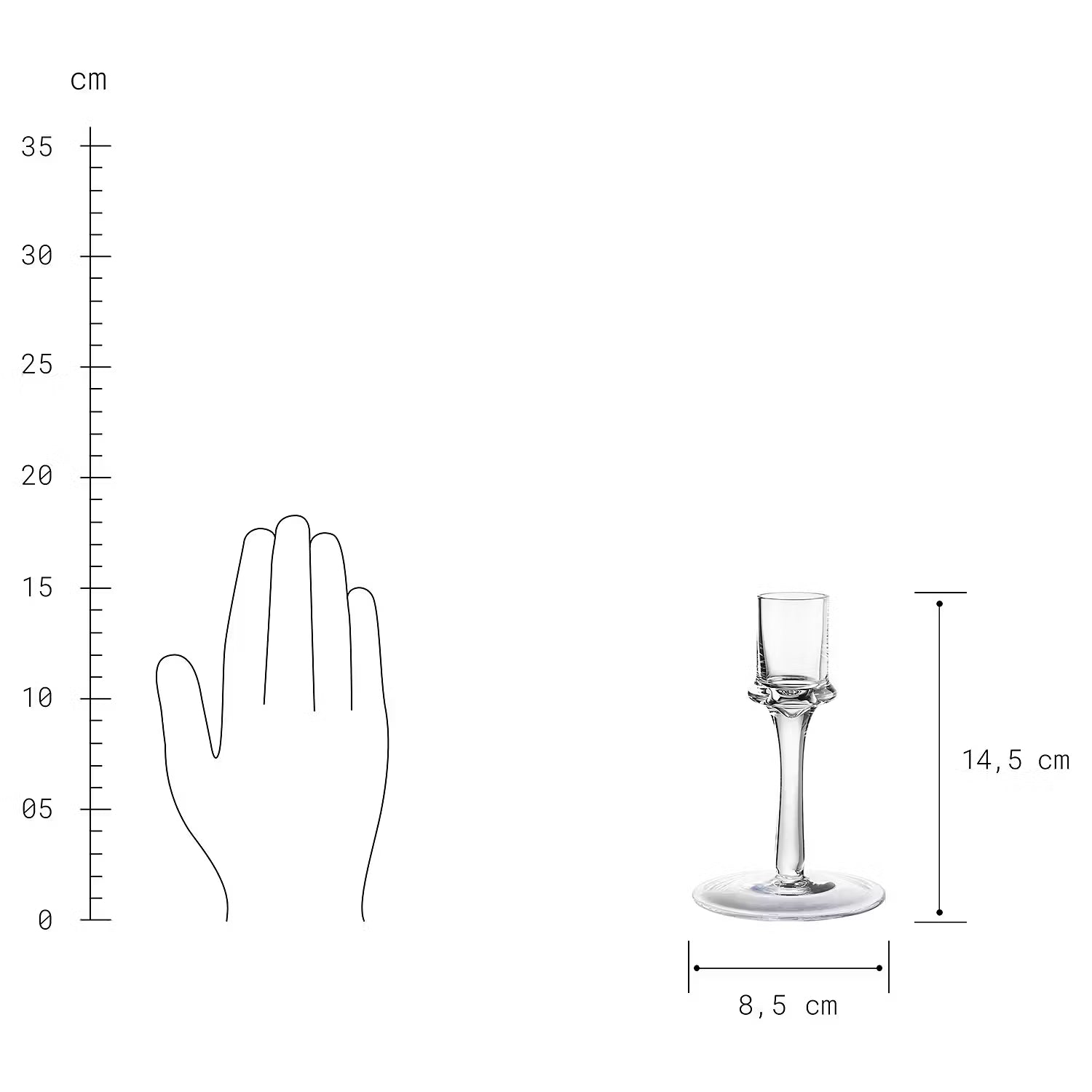 INVISIBLE Kerzenhalter-Set 2-tlg. - Glas - Transparent