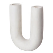 MARBLE Kerzenhalter - Marmor - Weiß