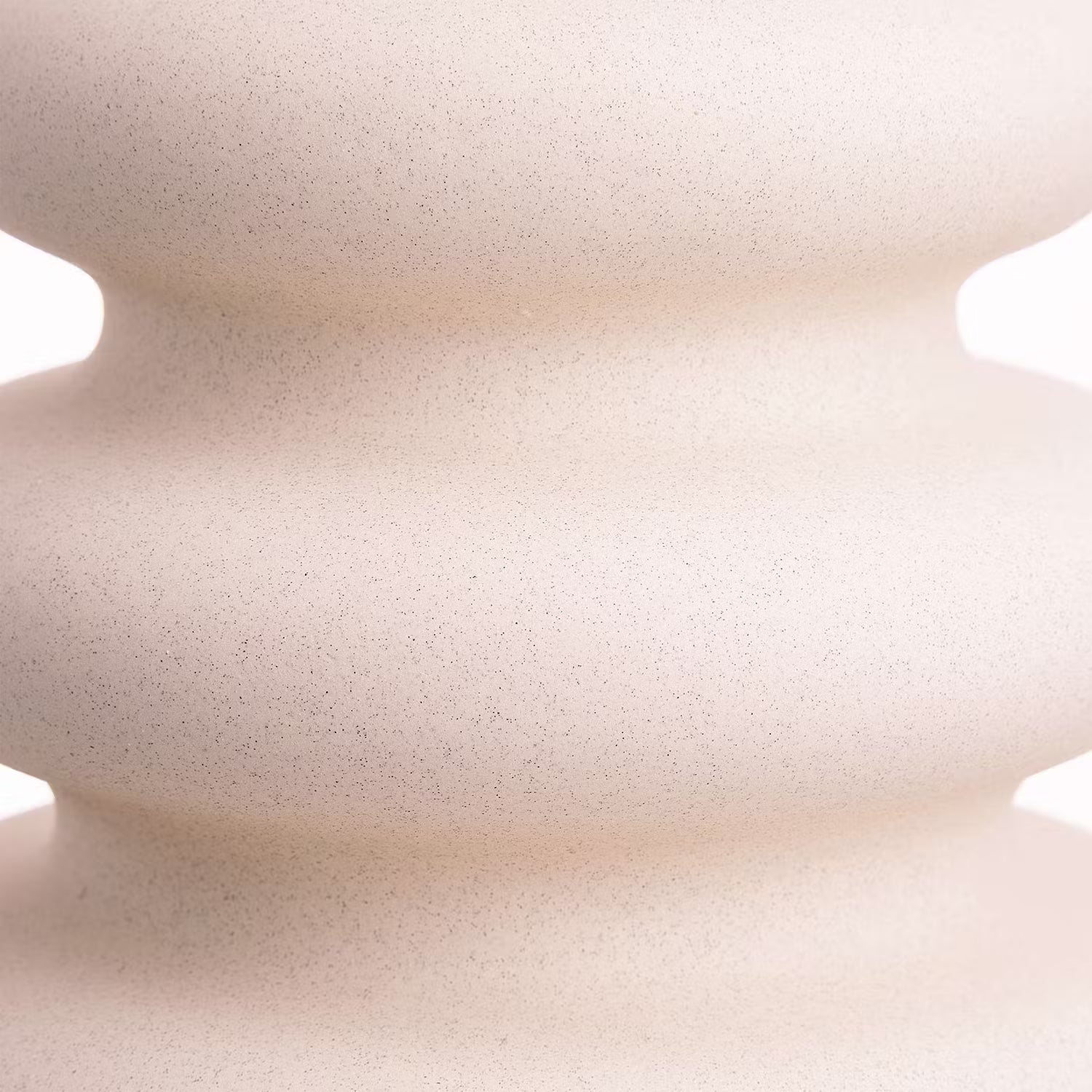 CURVES Vase - Steinzeug - Creme - Höhe: 24 cm