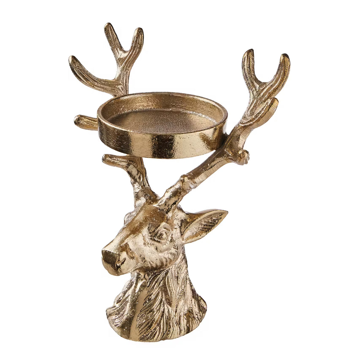 OH MY DEER Stumpenkerzenhalter - Aluminium - Gold