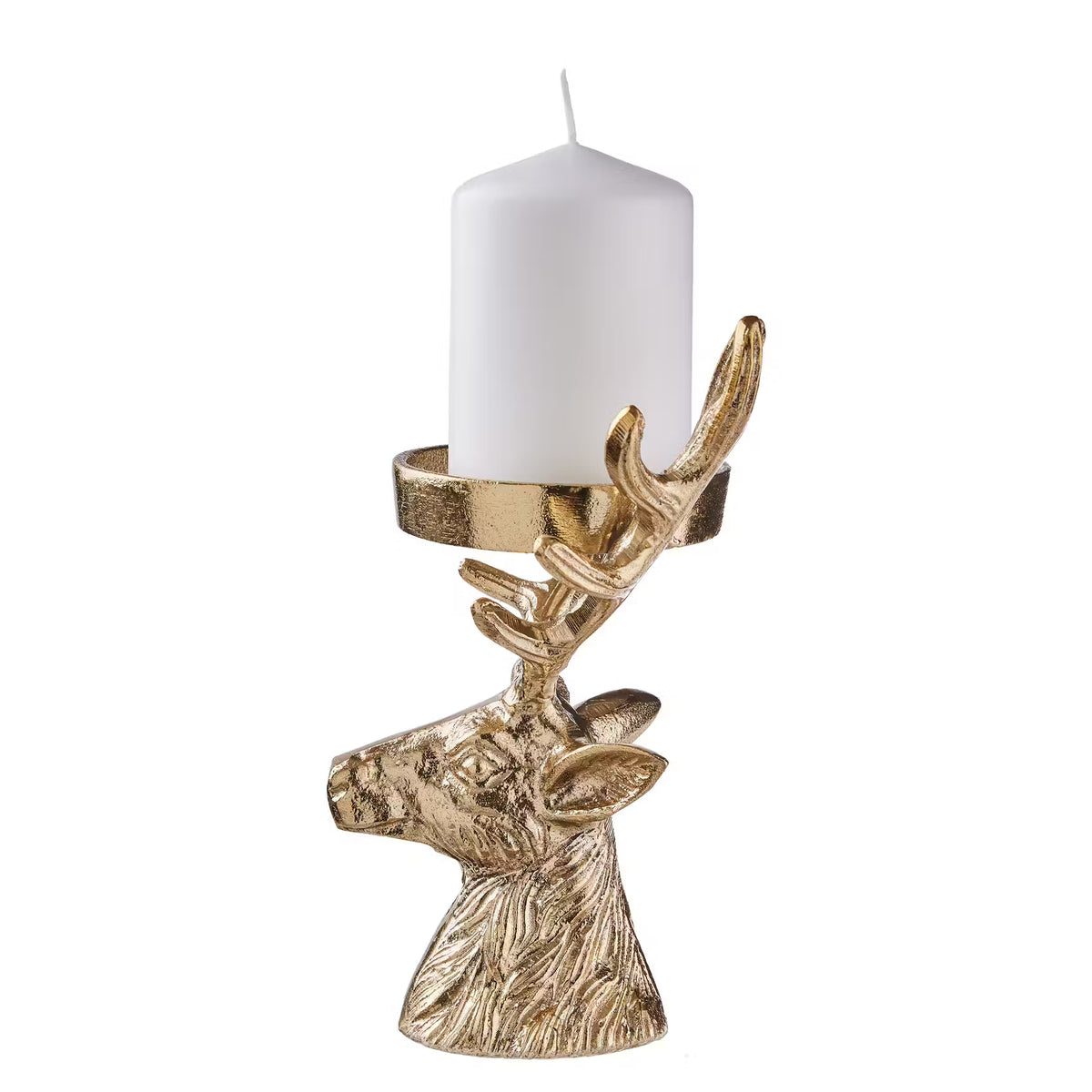 OH MY DEER Stumpenkerzenhalter - Aluminium - Gold