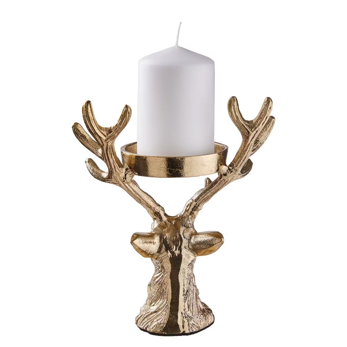 OH MY DEER Stumpenkerzenhalter - Aluminium - Gold