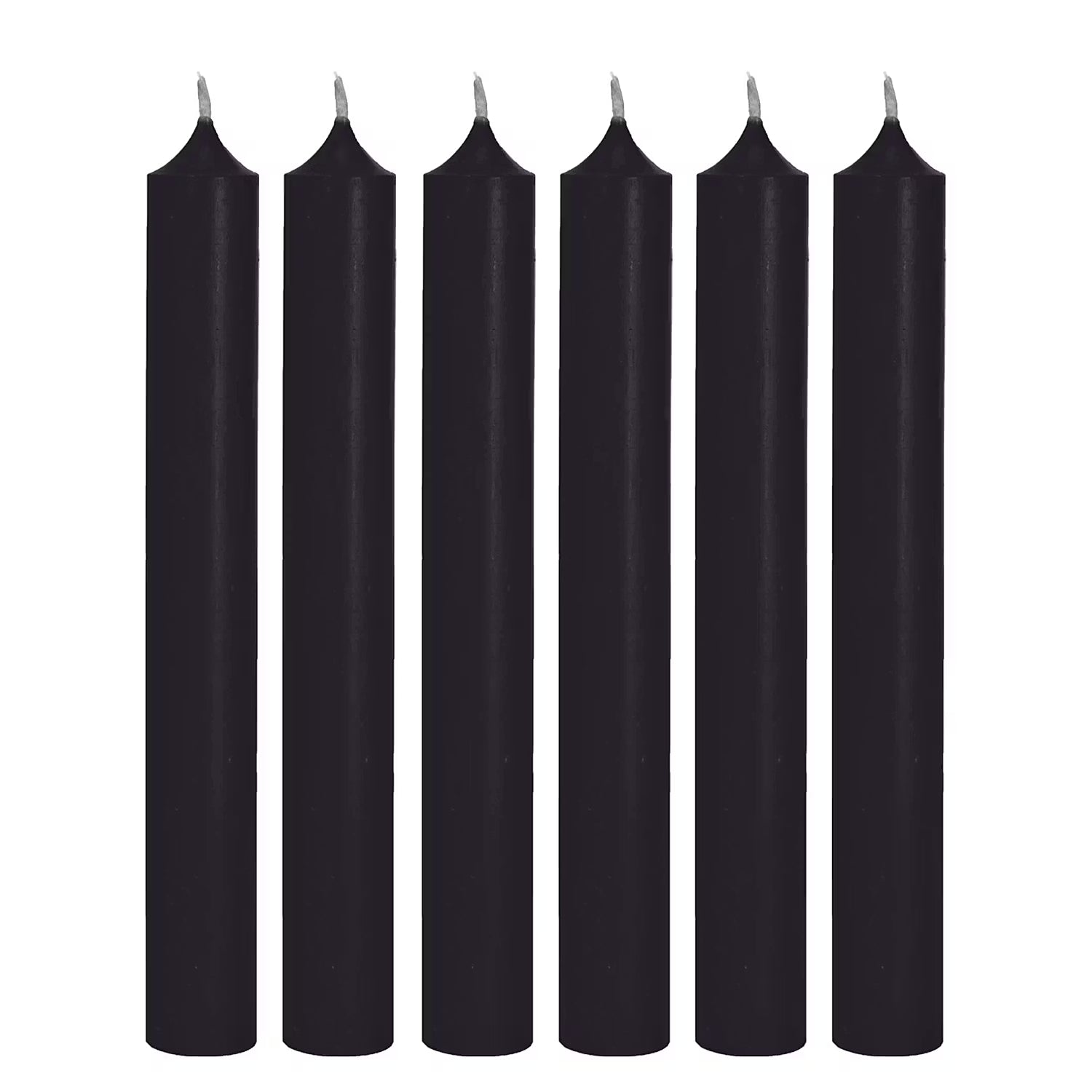 RAINBOW Stabkerze 6er-Set - Paraffin - Schwarz