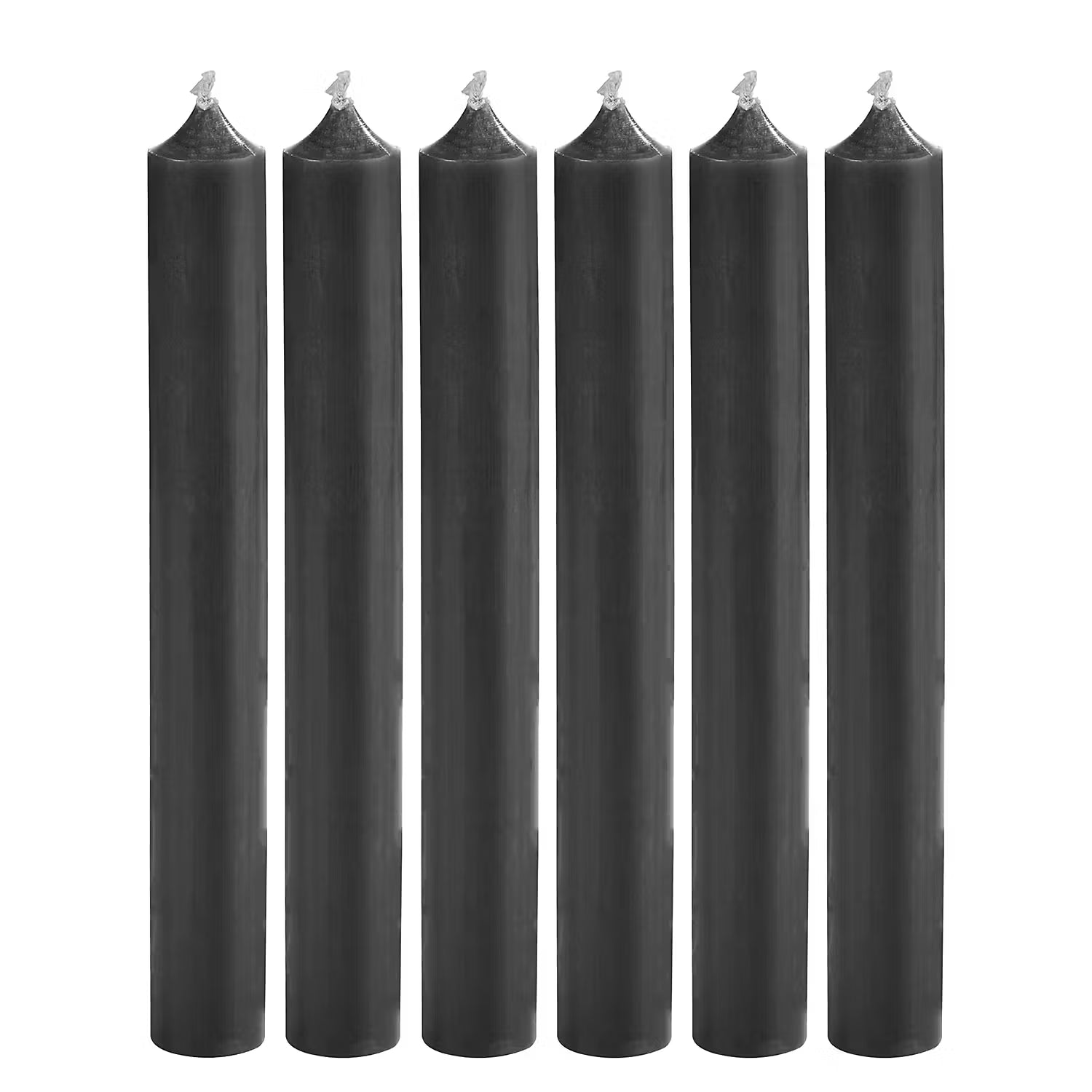 RAINBOW Stabkerze 6er-Set - Paraffin - Anthrazit