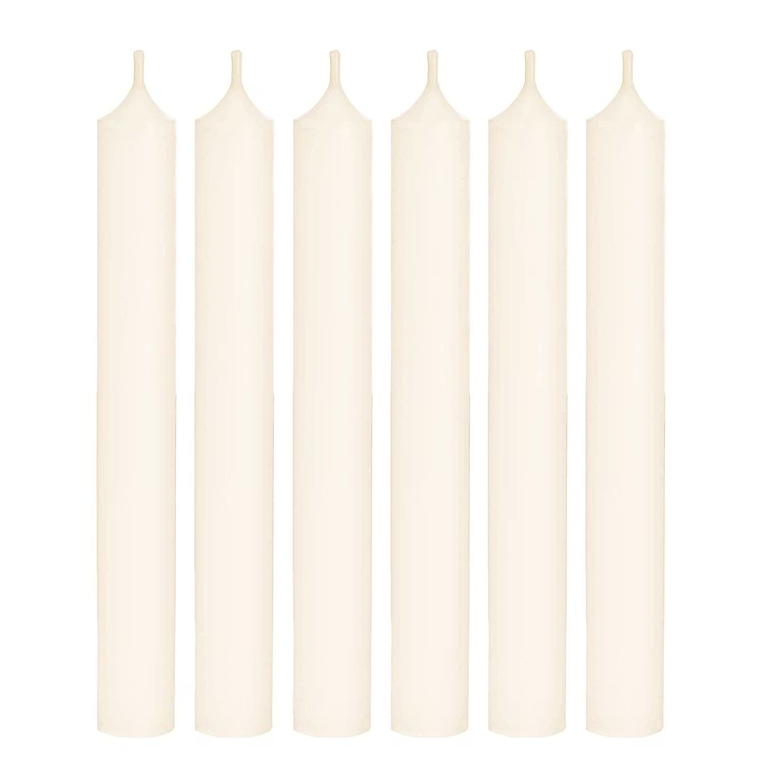 RAINBOW Stabkerze 6er-Set - Paraffin - Creme