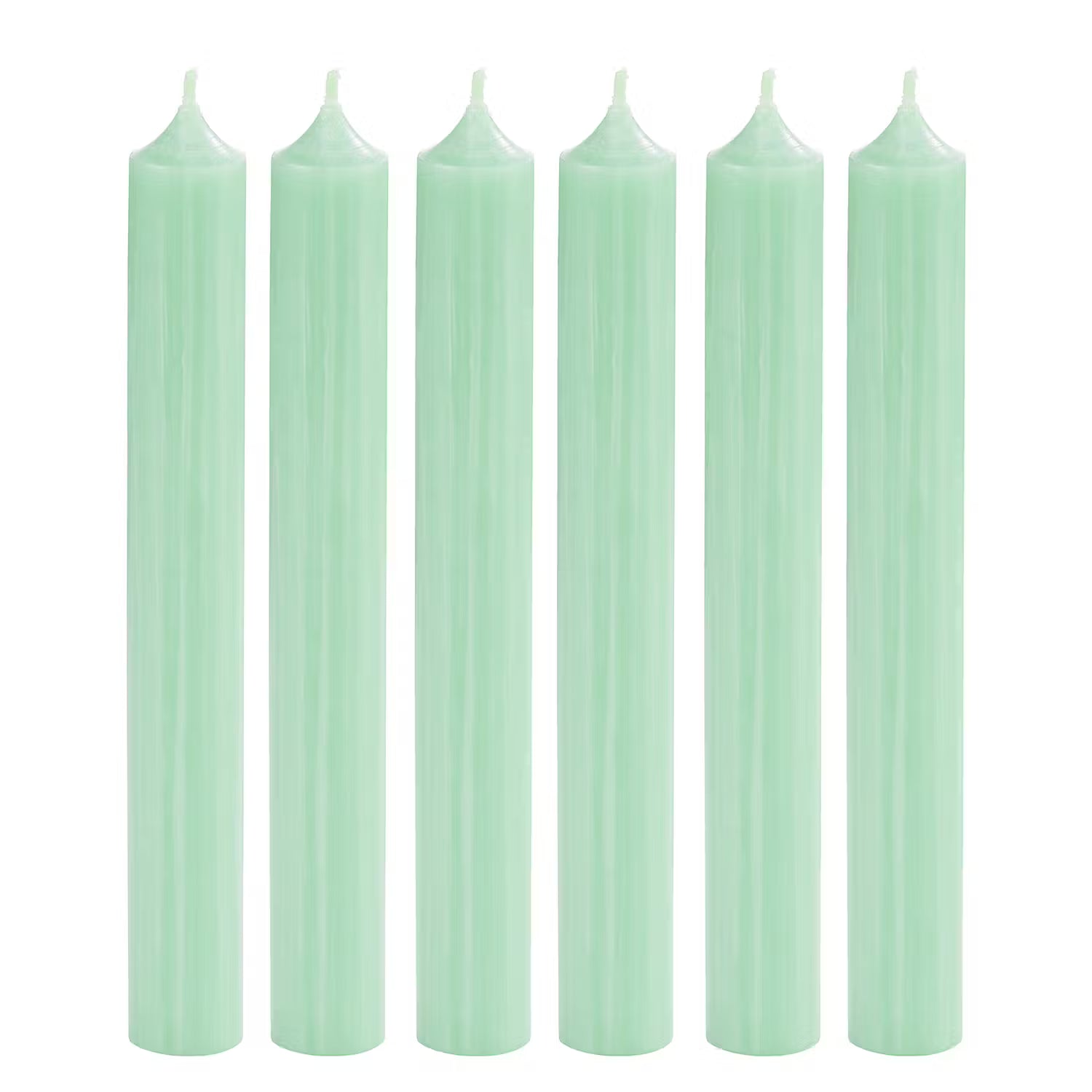RAINBOW Stabkerze 6er-Set - Paraffin - Mint