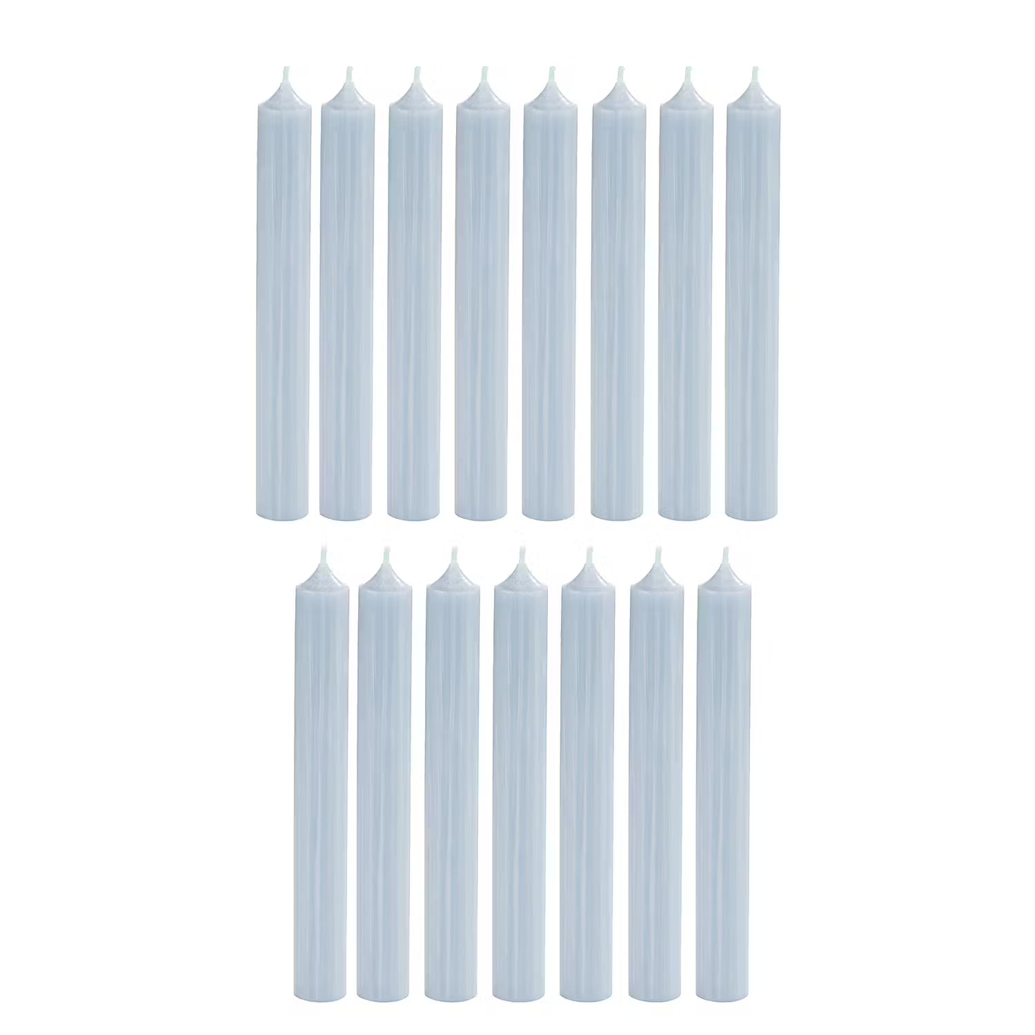RAINBOW Stabkerze 15er-Set - Paraffin - Pastellblau