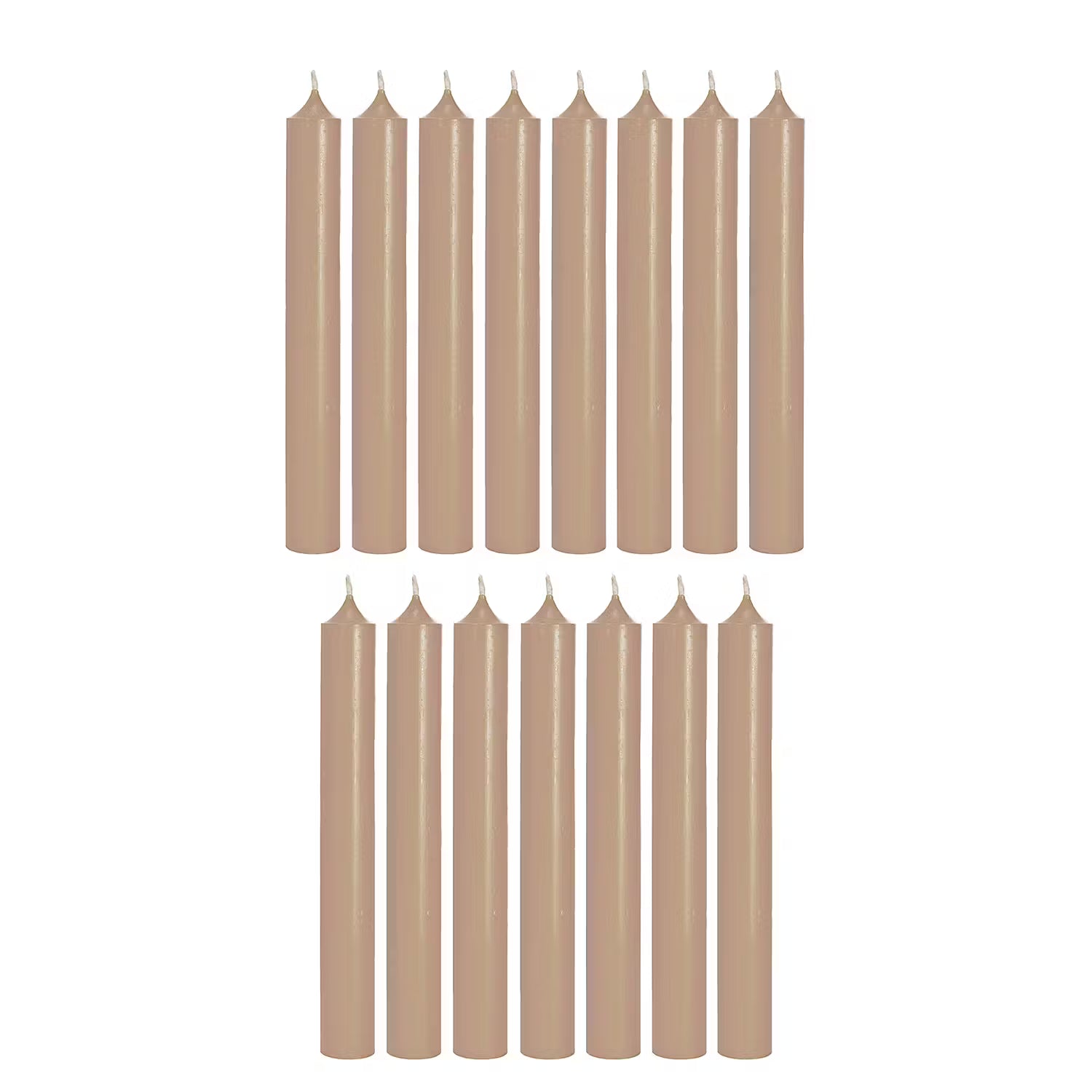 RAINBOW Stabkerze 15er-Set - Paraffin - Taupe