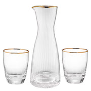 GOLDEN TWENTIES Karaffe mit 2 Gläser - Klarglas - Transparent