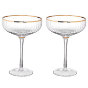 GOLDEN TWENTIES Champagnerschale 2er-Set - Klarglas - Transparent