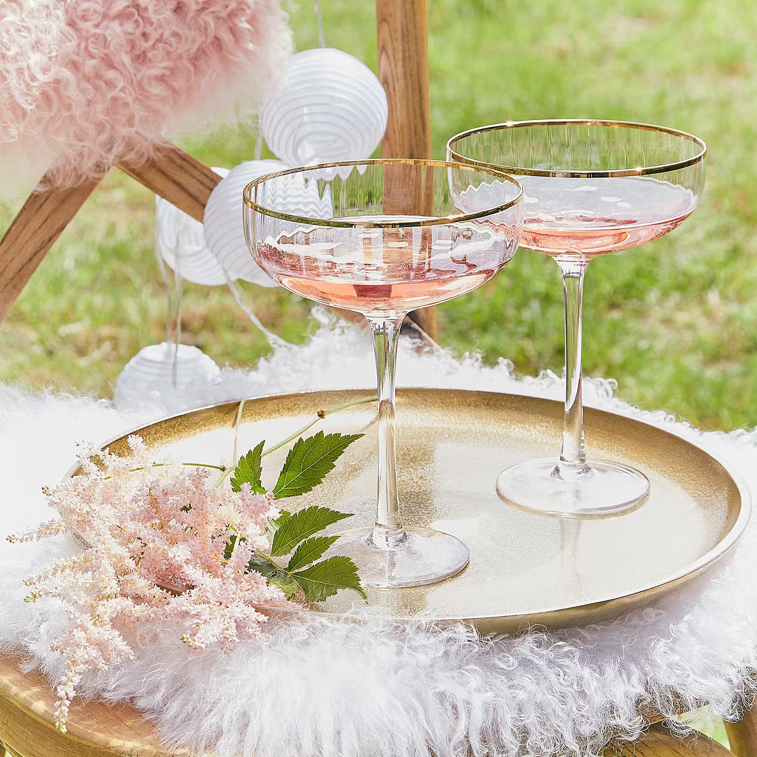 GOLDEN TWENTIES Champagnerschale 2er-Set - Klarglas - Transparent