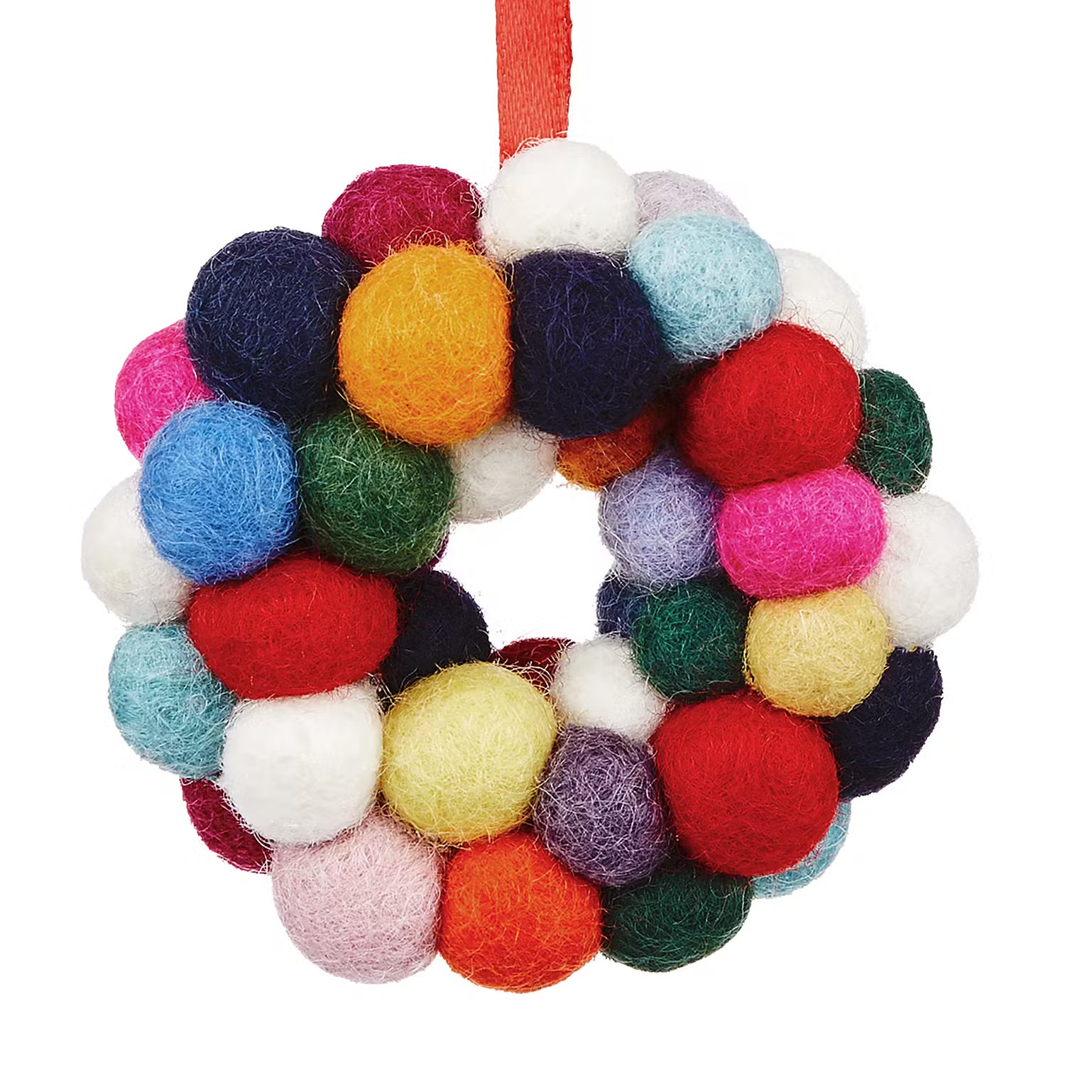HANG ON Anhänger Mini-Kugelkranz - Filz - Mehrfarbig