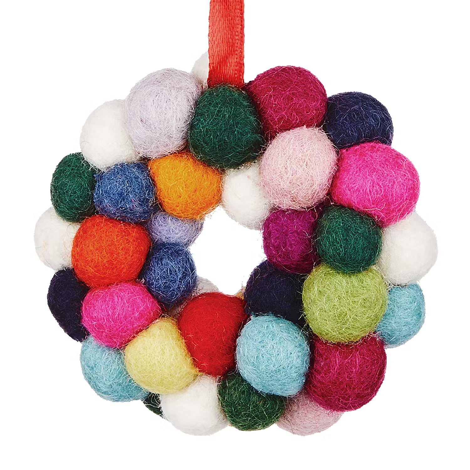 HANG ON Anhänger Mini-Kugelkranz - Filz - Mehrfarbig