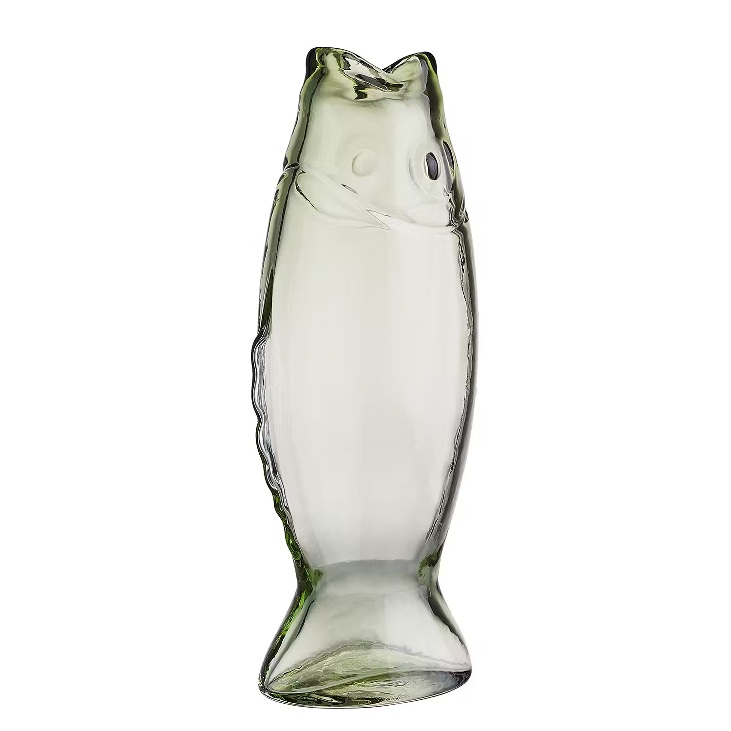 BACALHAU Vase Fisch - Klarglas - Pastellgrün