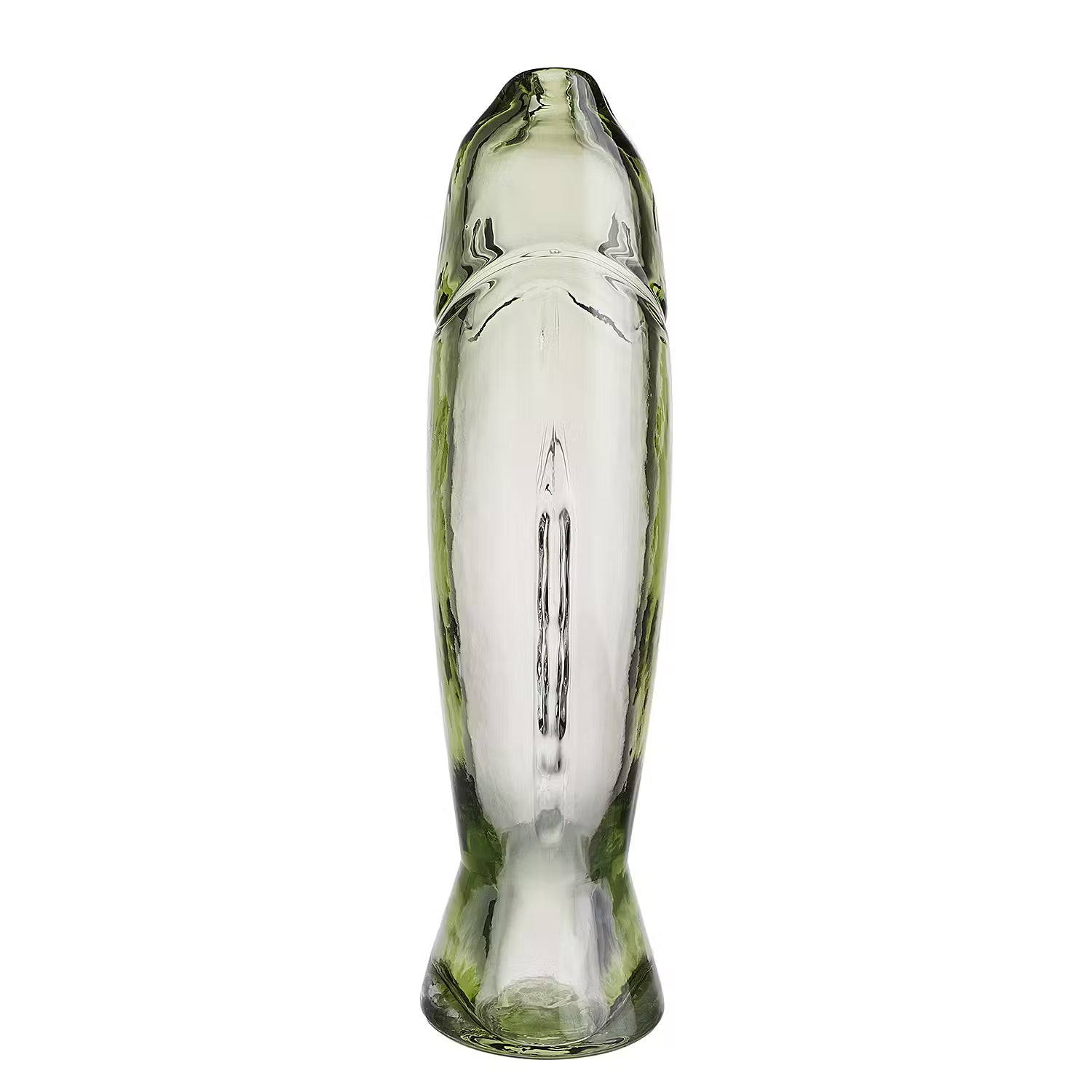 BACALHAU Vase Fisch - Klarglas - Pastellgrün