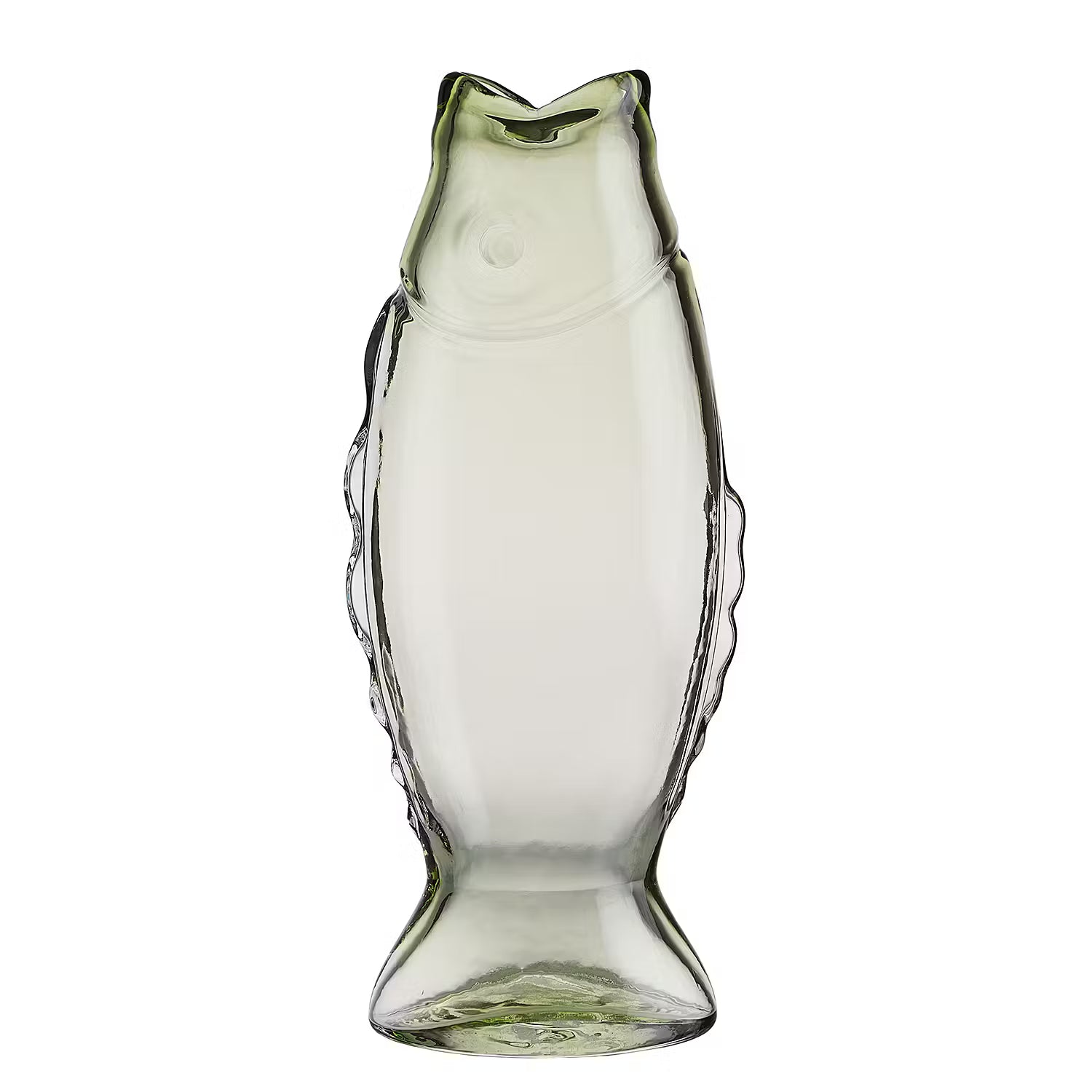 BACALHAU Vase Fisch - Klarglas - Pastellgrün