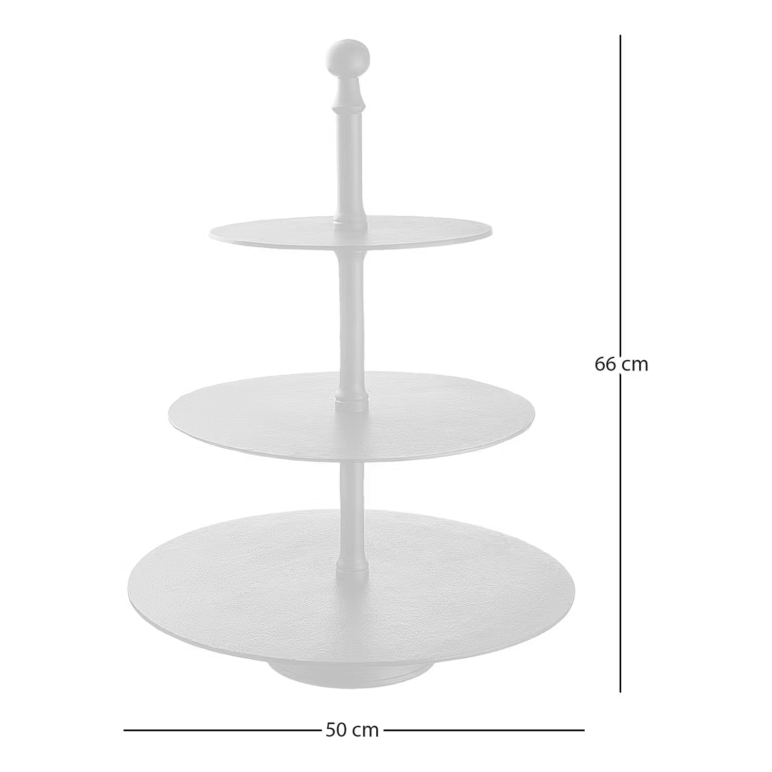 SHOWTIME Etagere 3-stufig - Metall - Schwarz