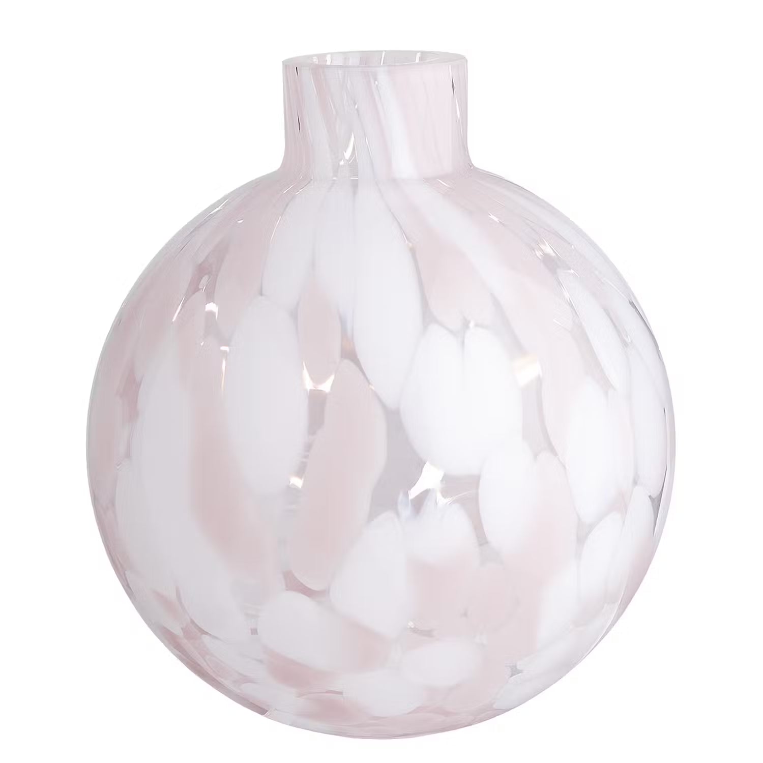 CONFETTI Mini-Vase Ø10cm rosa - Glas - Rose