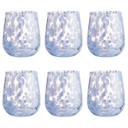 CONFETTI Trinkglas 6er-Set - Klarglas - Blau