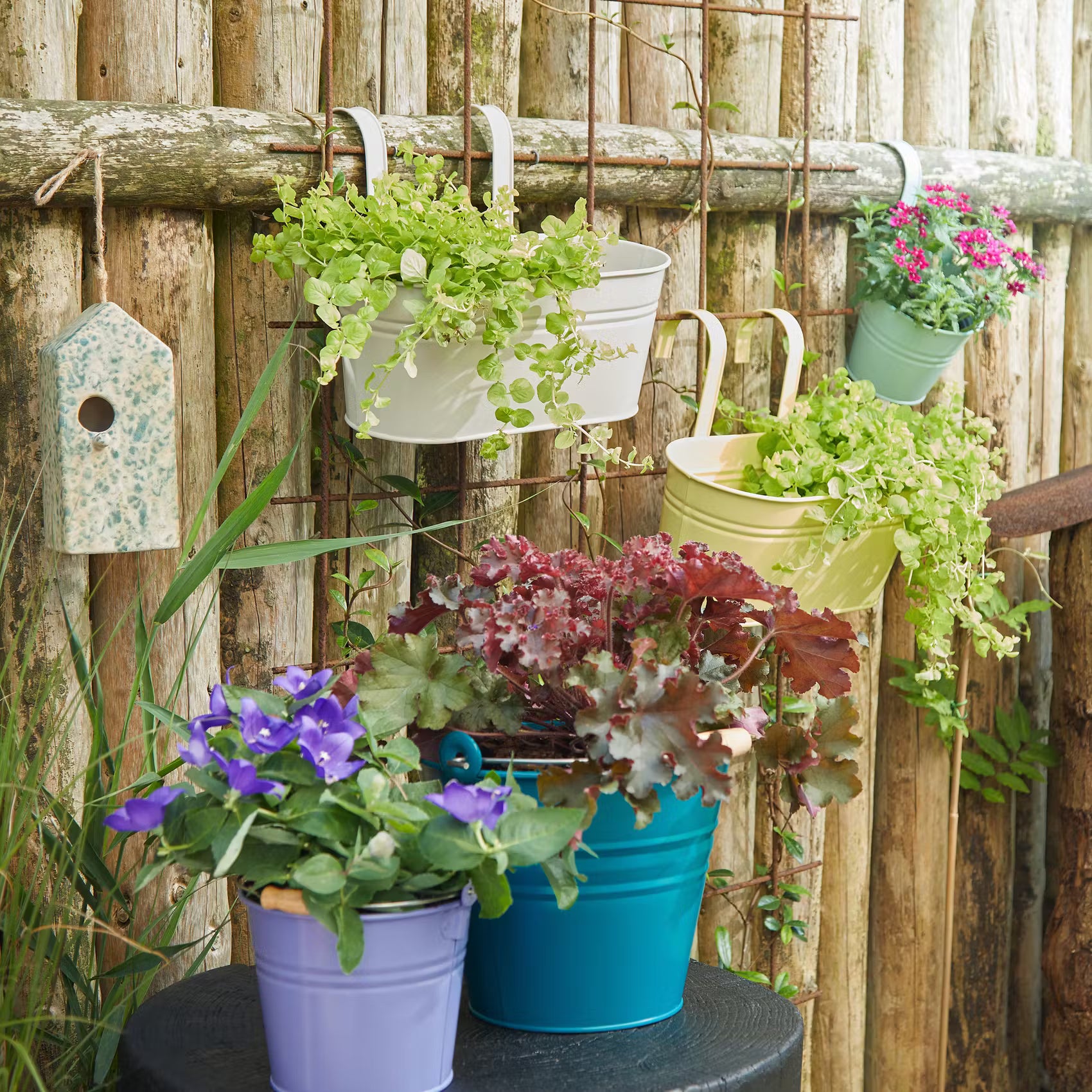 ZINC Hängetopf - Pastellgrün