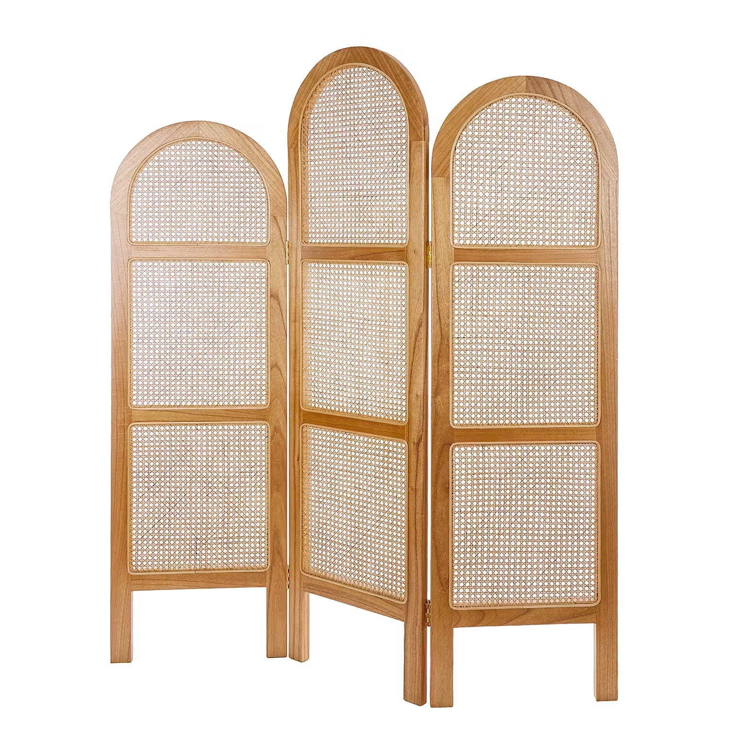 WIENER MELANGE Paravent - Mindiholz / Rattan -Natur