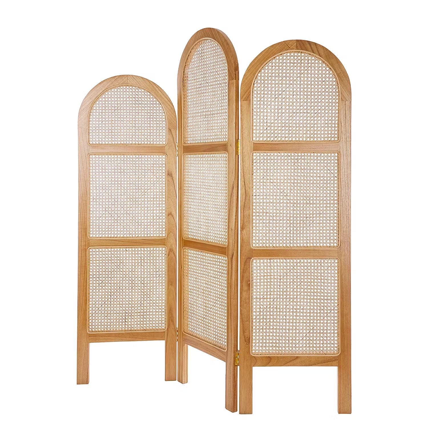 WIENER MELANGE Paravent - Mindiholz / Rattan -Natur
