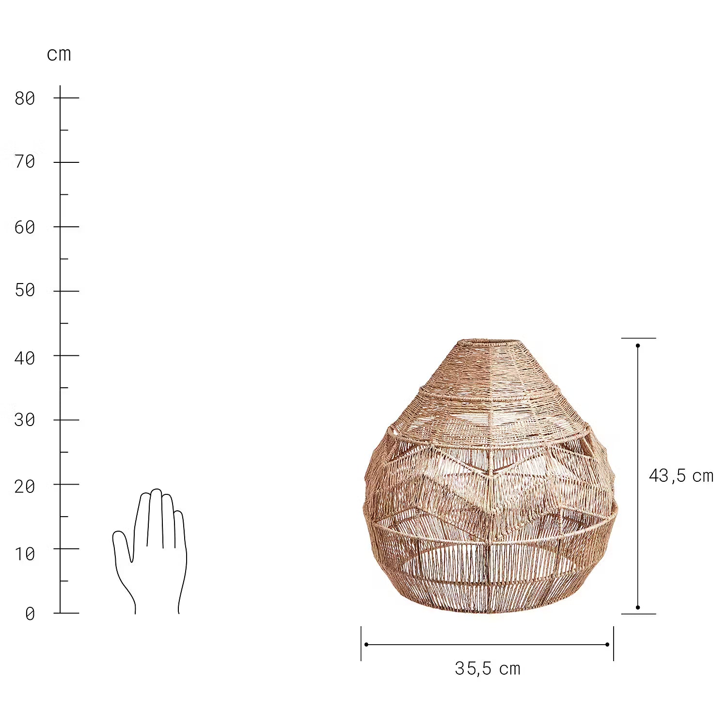 SOUTH HAMPTONS Lampenschirm - Jute - Durchmesser: 36 cm