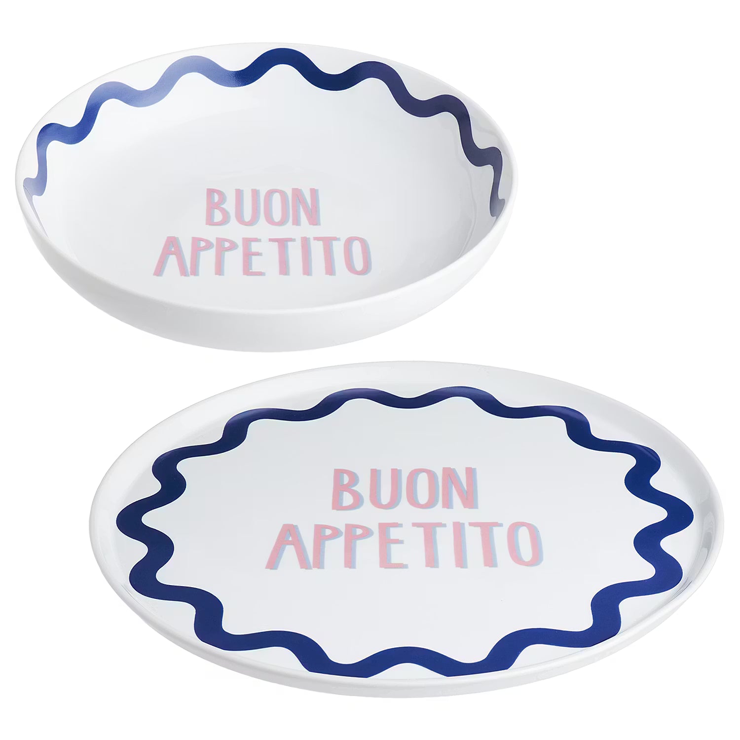 VACANZA Pasta Teller Buon Appetito - Porzellan - Mehrfarbig