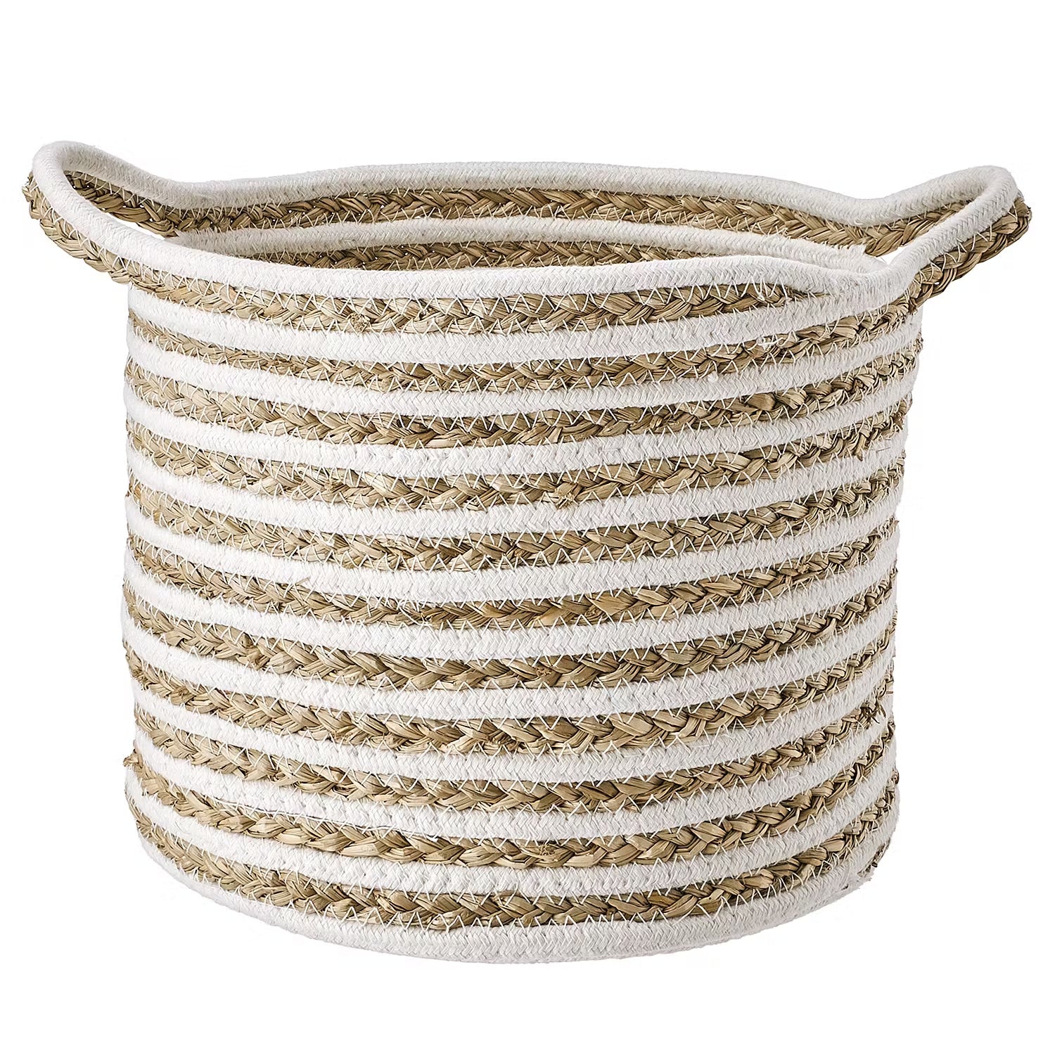 COTTON BRAID Korb - Baumwolle / Seegras - Durchmesser: 26 cm