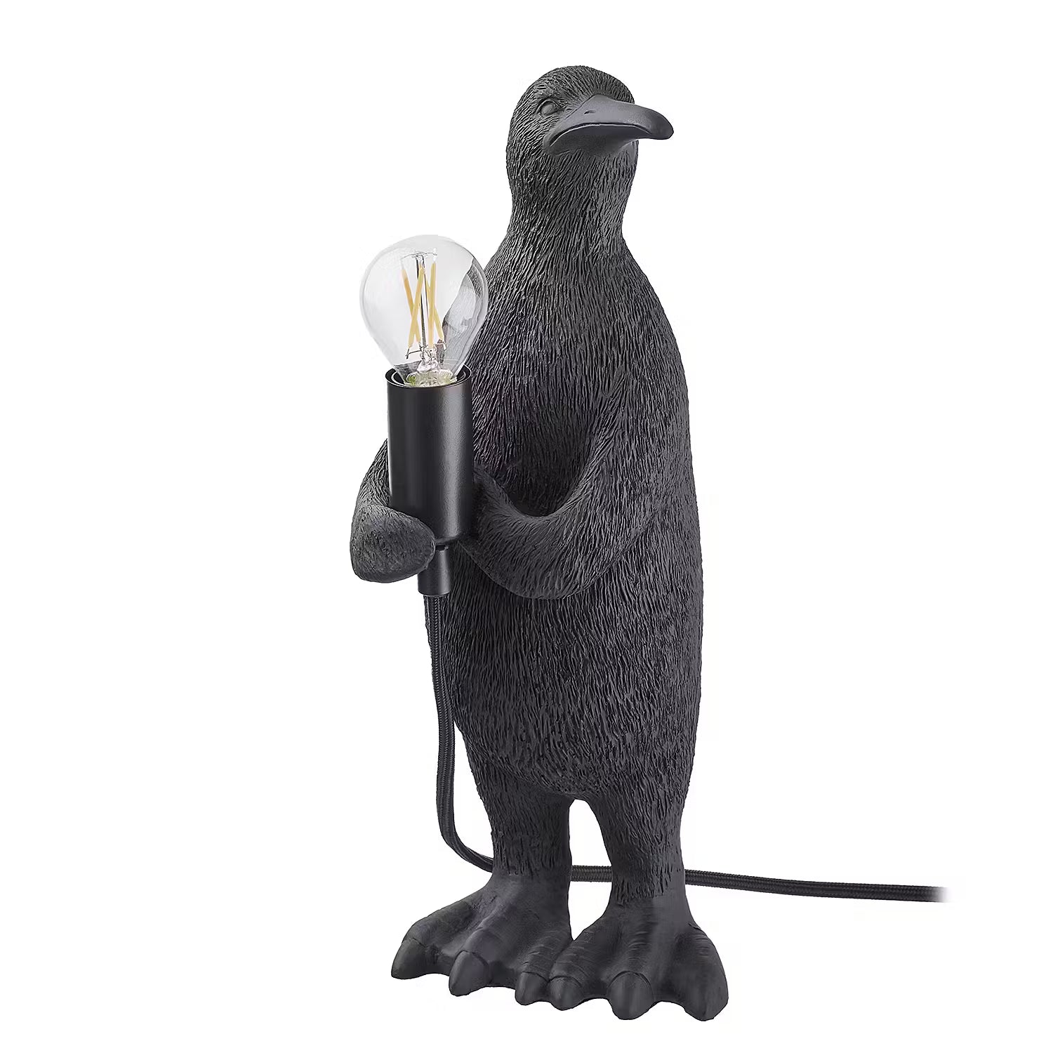 RINALDO Tischleuchte Pinguin - Polyresin / Eisen - 1-flammig - Höhe: 34 cm