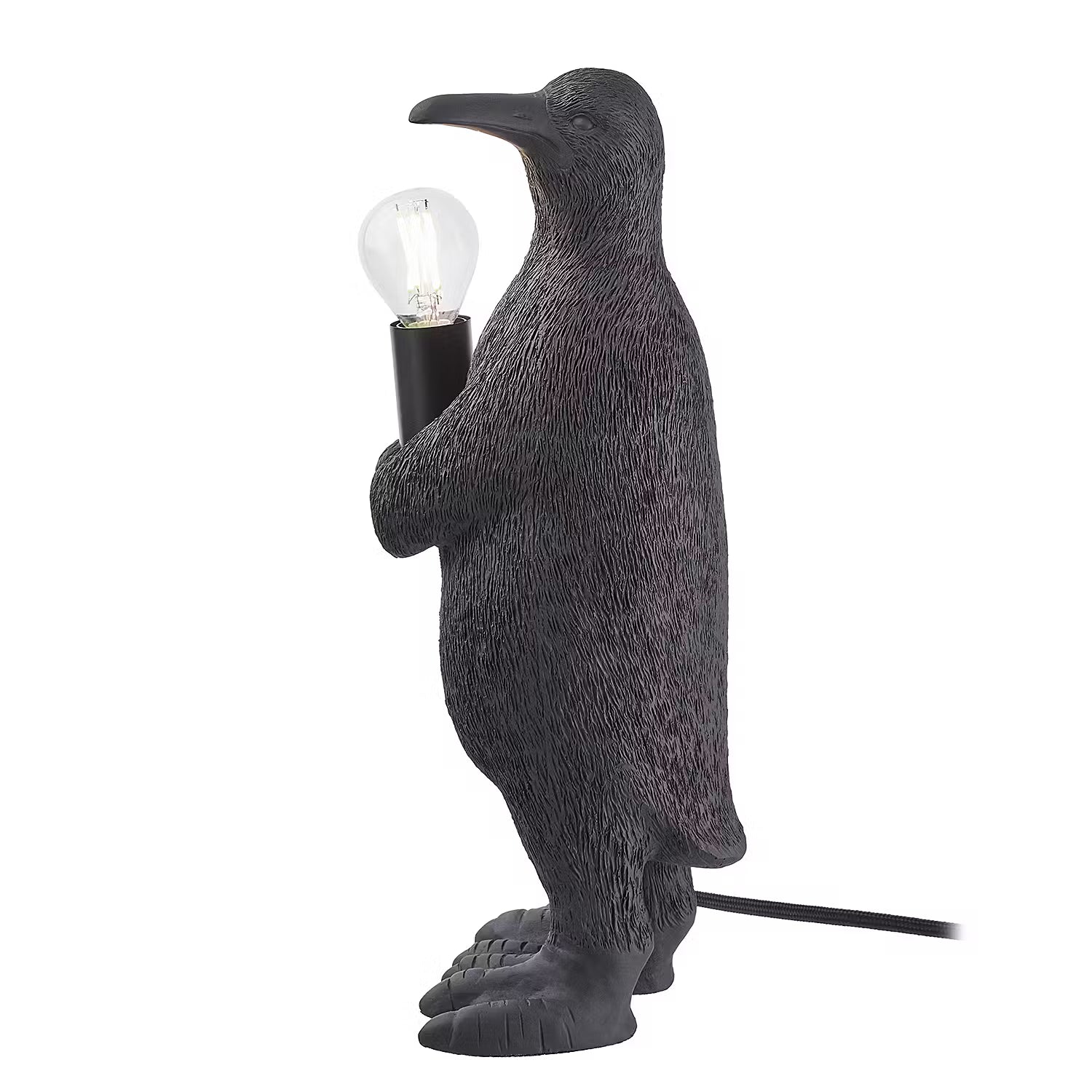 RINALDO Tischleuchte Pinguin - Polyresin / Eisen - 1-flammig - Höhe: 34 cm