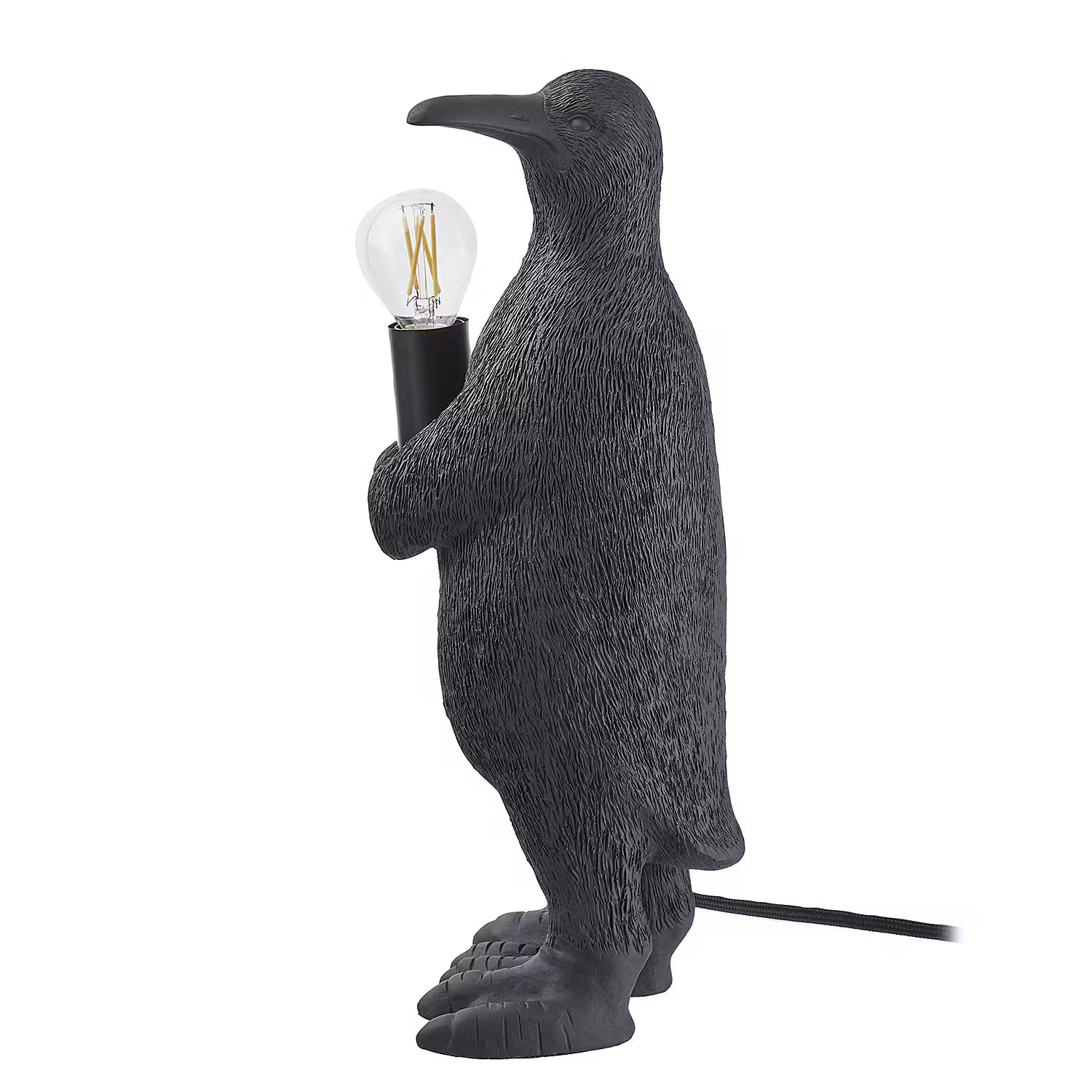 RINALDO Tischleuchte Pinguin - Polyresin / Eisen - 1-flammig - Höhe: 34 cm