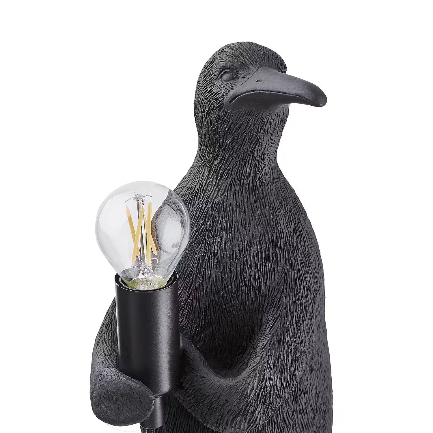 RINALDO Tischleuchte Pinguin - Polyresin / Eisen - 1-flammig - Höhe: 34 cm