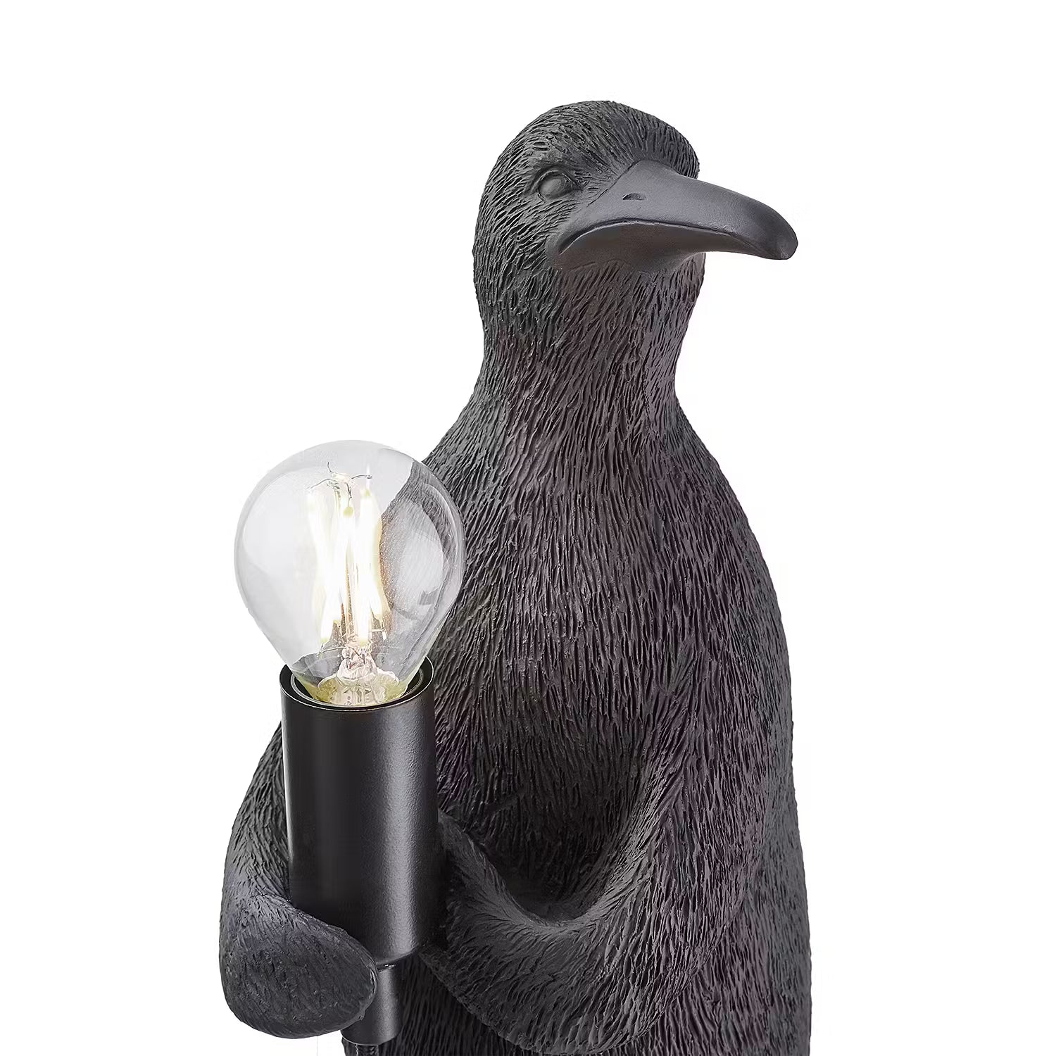 RINALDO Tischleuchte Pinguin - Polyresin / Eisen - 1-flammig - Höhe: 34 cm