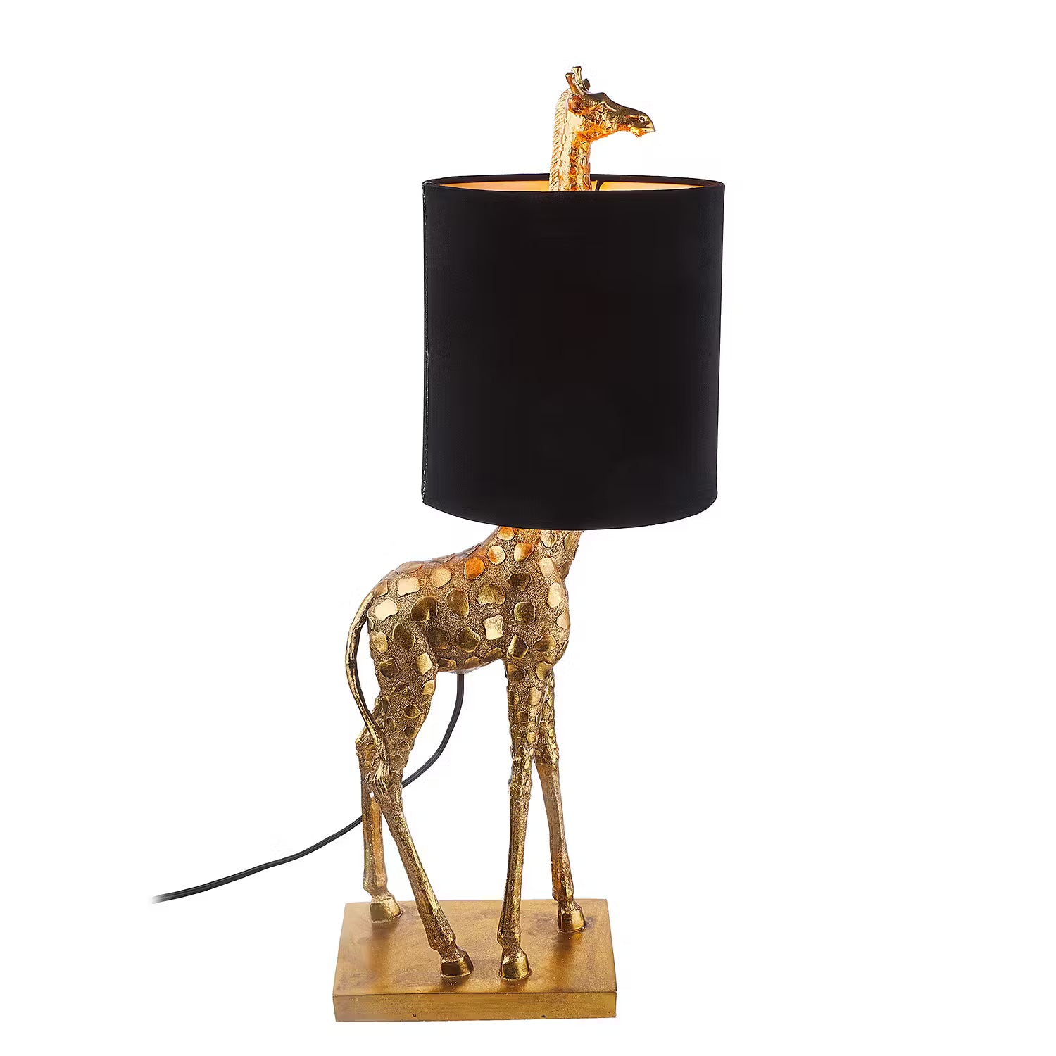 RAFFA Tischleuchte Giraffe - Polyresin / Polyester - 1-flammig - Gold