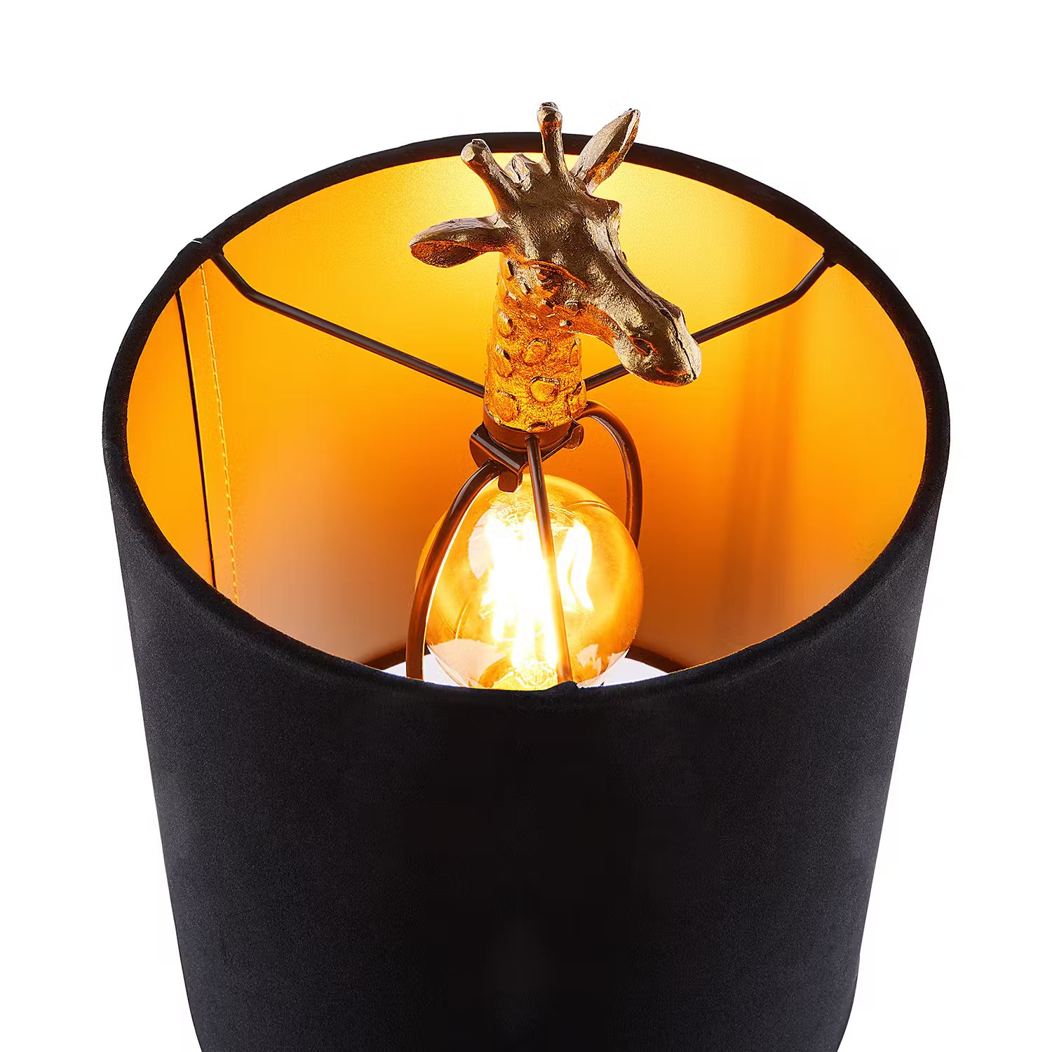 RAFFA Tischleuchte Giraffe - Polyresin / Polyester - 1-flammig - Gold