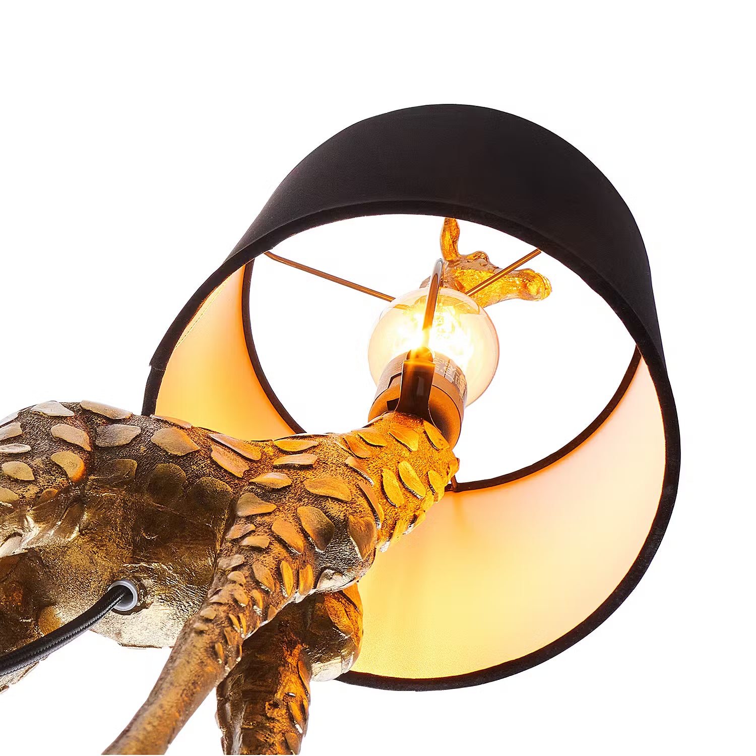 RAFFA Tischleuchte Giraffe - Polyresin / Polyester - 1-flammig - Gold