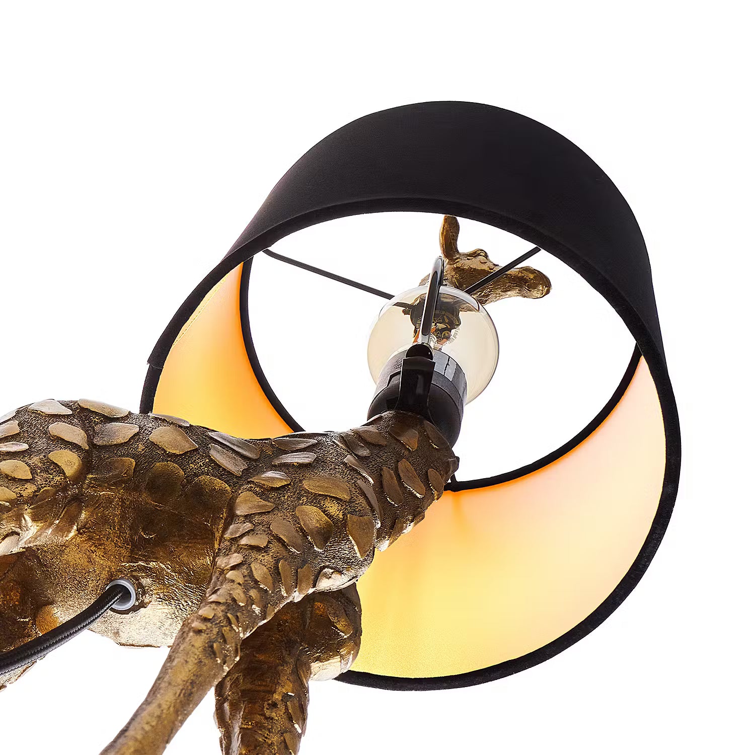 RAFFA Tischleuchte Giraffe - Polyresin / Polyester - 1-flammig - Gold