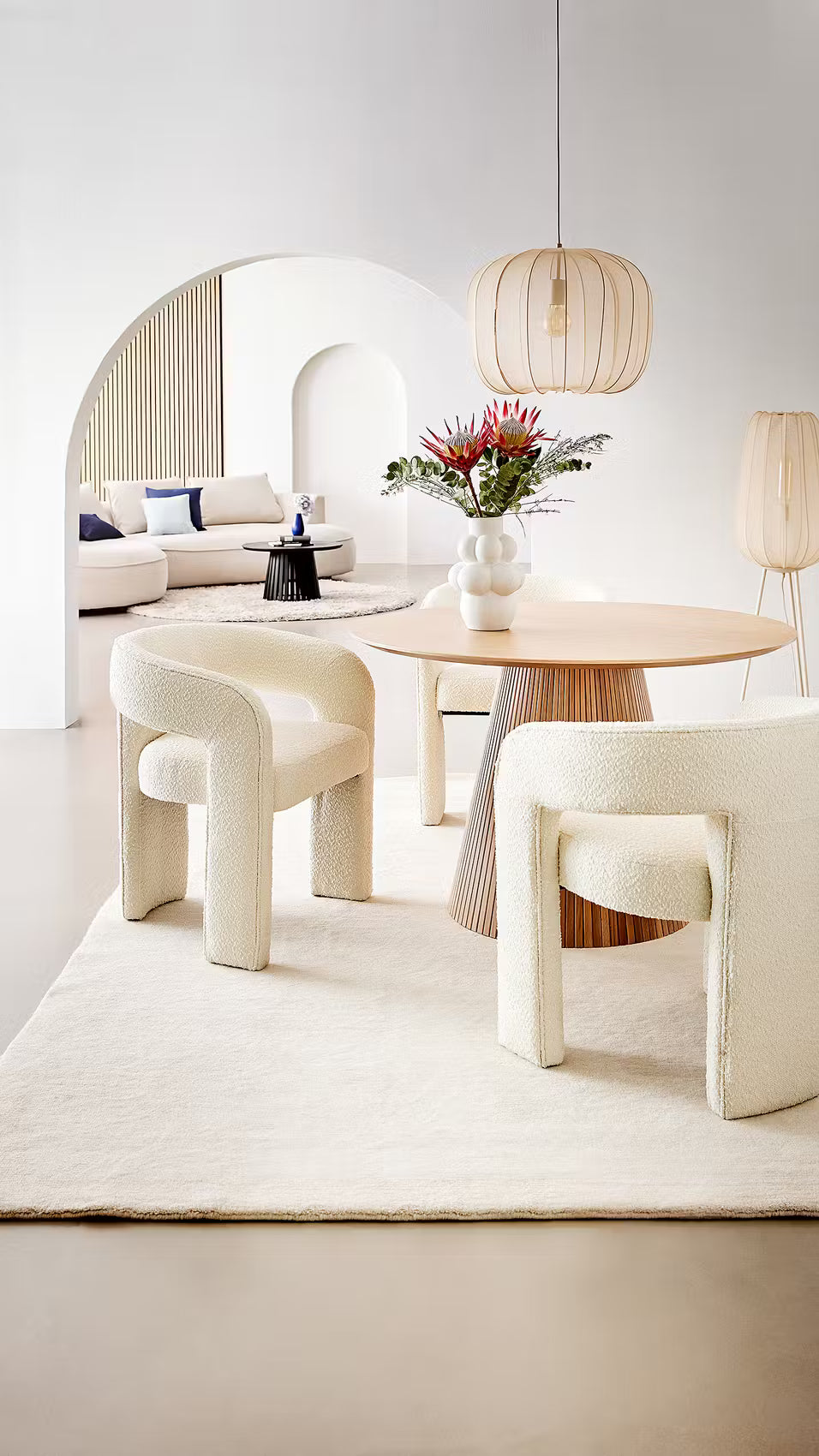 AMAL Hängeleuchte - Eisen / Polyester - 1-flammig - Beige - Durchmesser: 40 cm