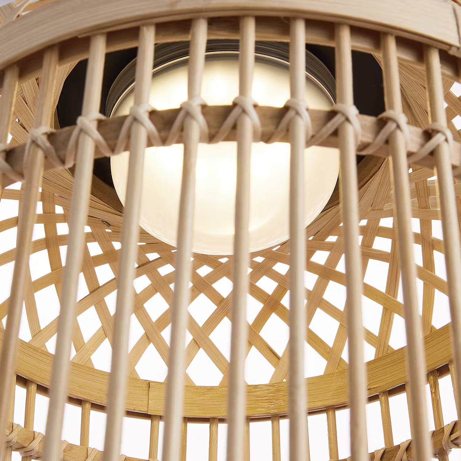 SOLANA Solarleuchte - Bambus / Kunststoff - Beige