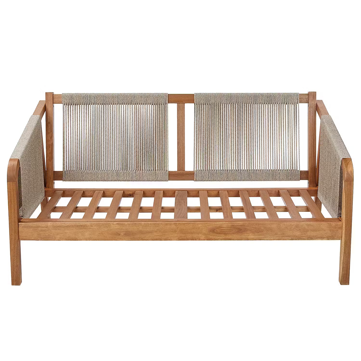 ROPE ISLAND Outdoor-Sofa - Akazienholz / Polypropylen / Polyester - Taupe