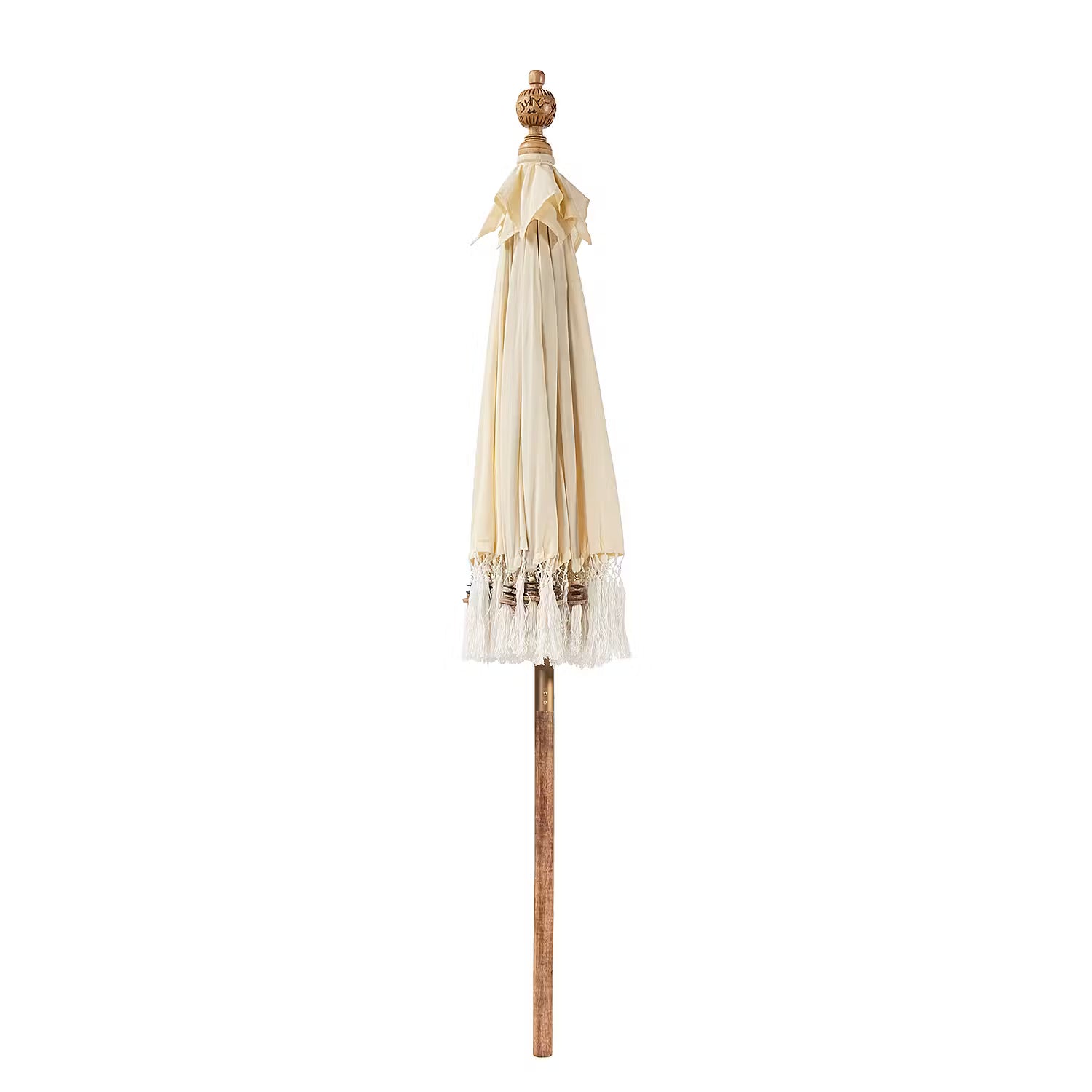 MACRAMÉ Sonnenschirm - Baumwolle / Mangoholz - Durchmesser: 120 cm