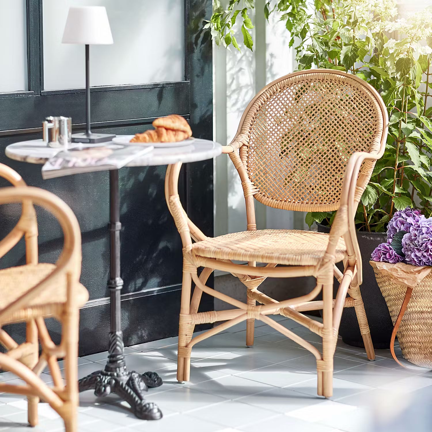 TOULOUSE Stuhl mit Armlehnen - Rattan - Natur
