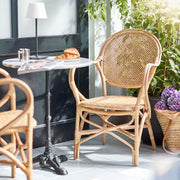 TOULOUSE Stuhl mit Armlehnen - Rattan - Natur