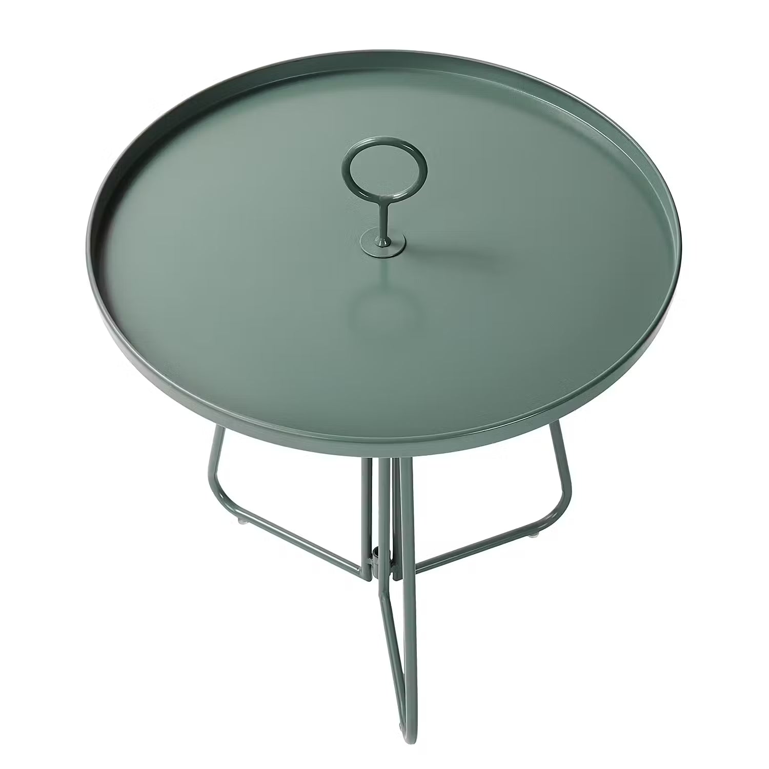 PORTER Beistelltisch mit Griff - Metall - Grün