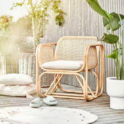 BEYOND BALI Sessel mit Sitzkissen - Rattan / Polyester - Natur
