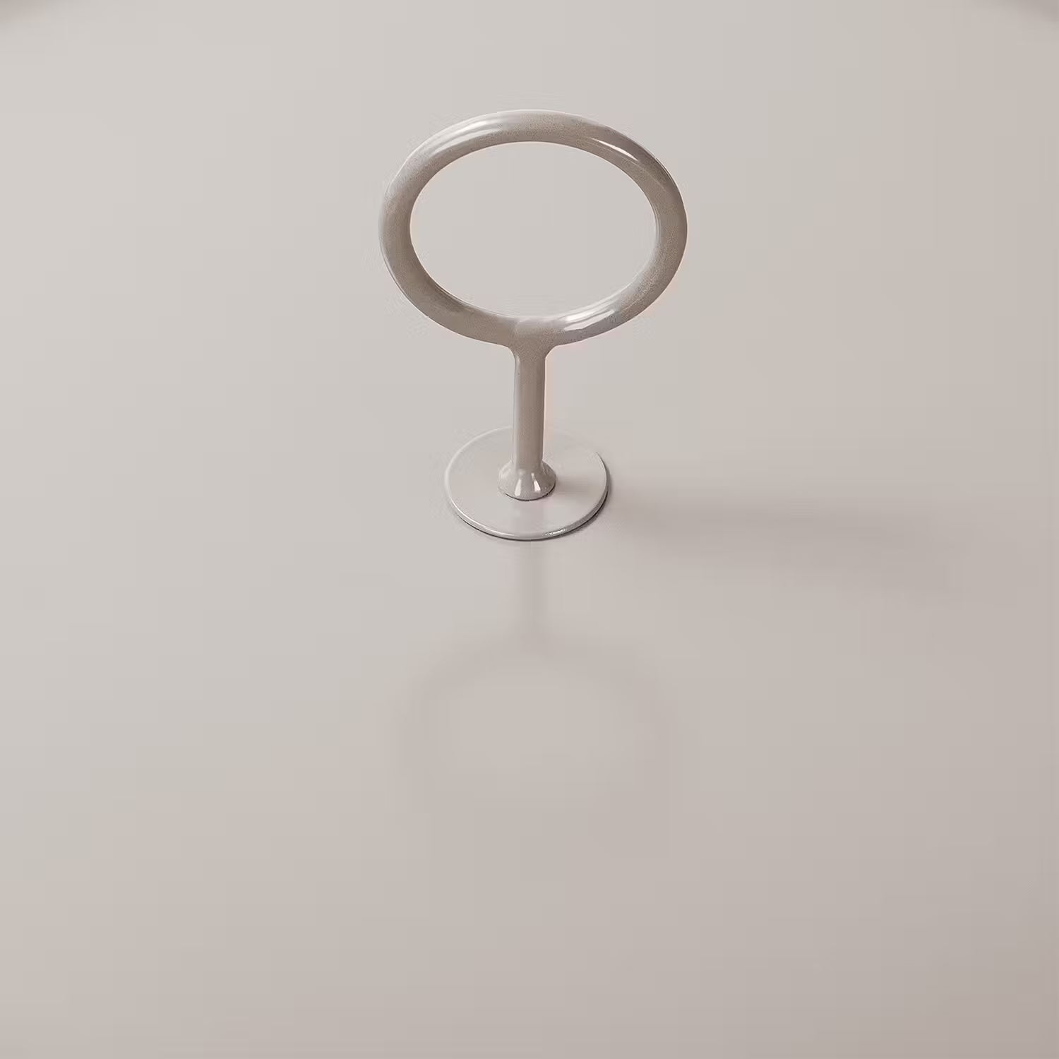 PORTER Beistelltisch mit Griff - Metall - Lichtgrau